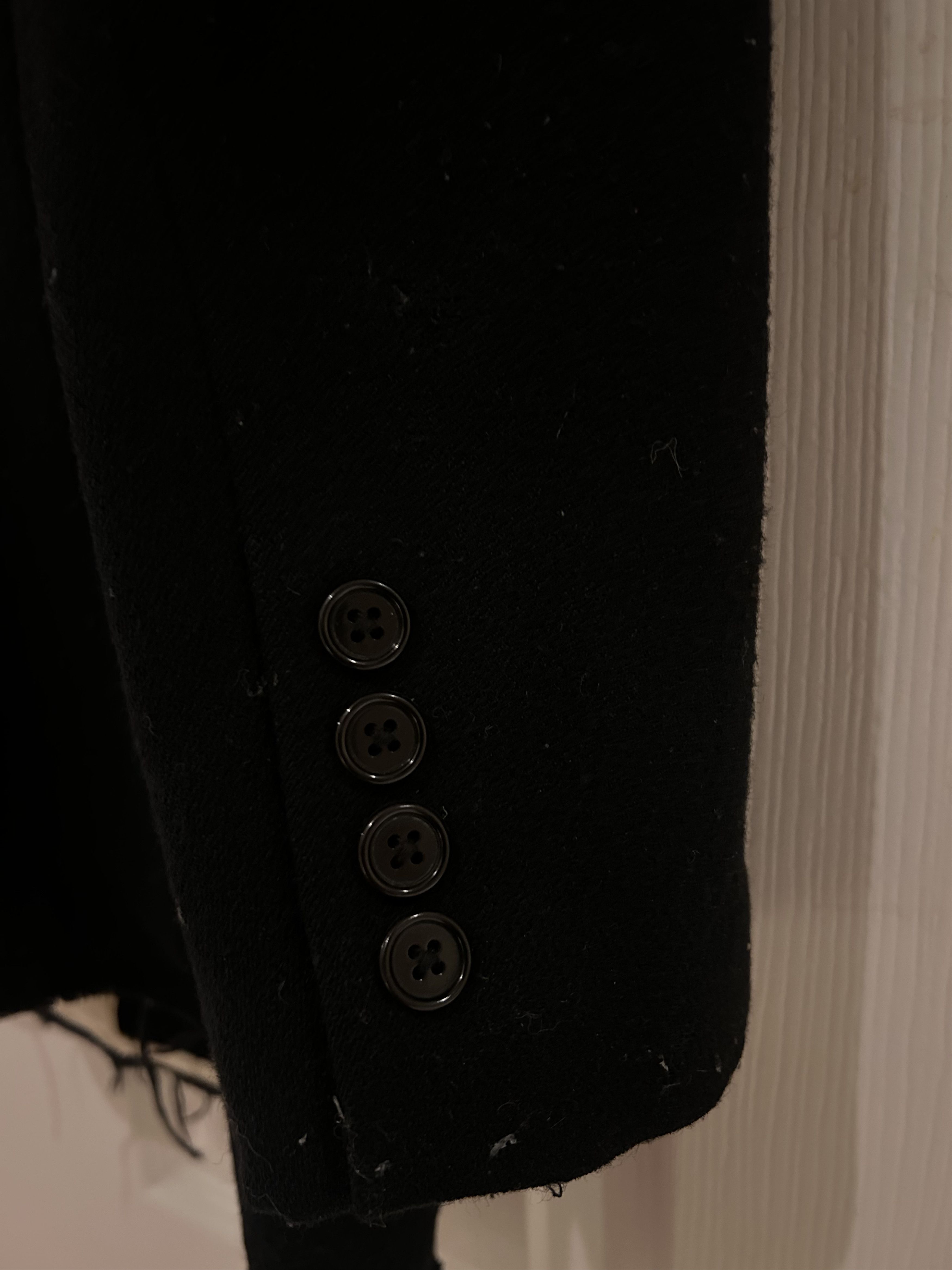 Yohji Yamamoto Black Wool Blazer Size 50L - 8 Thumbnail