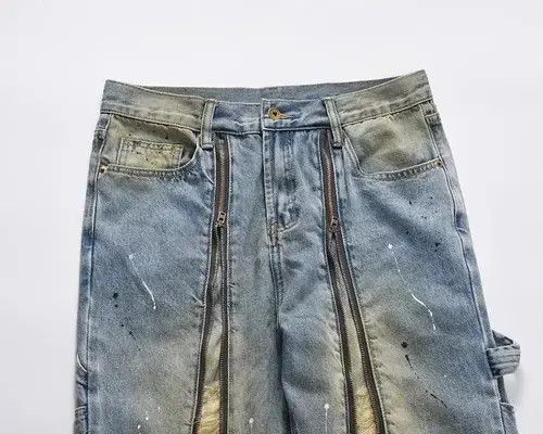 Japanese Brand Y2K High Street Color Match Patchwork Baggy Jeans Size US 32 / EU 48 - 3 Thumbnail
