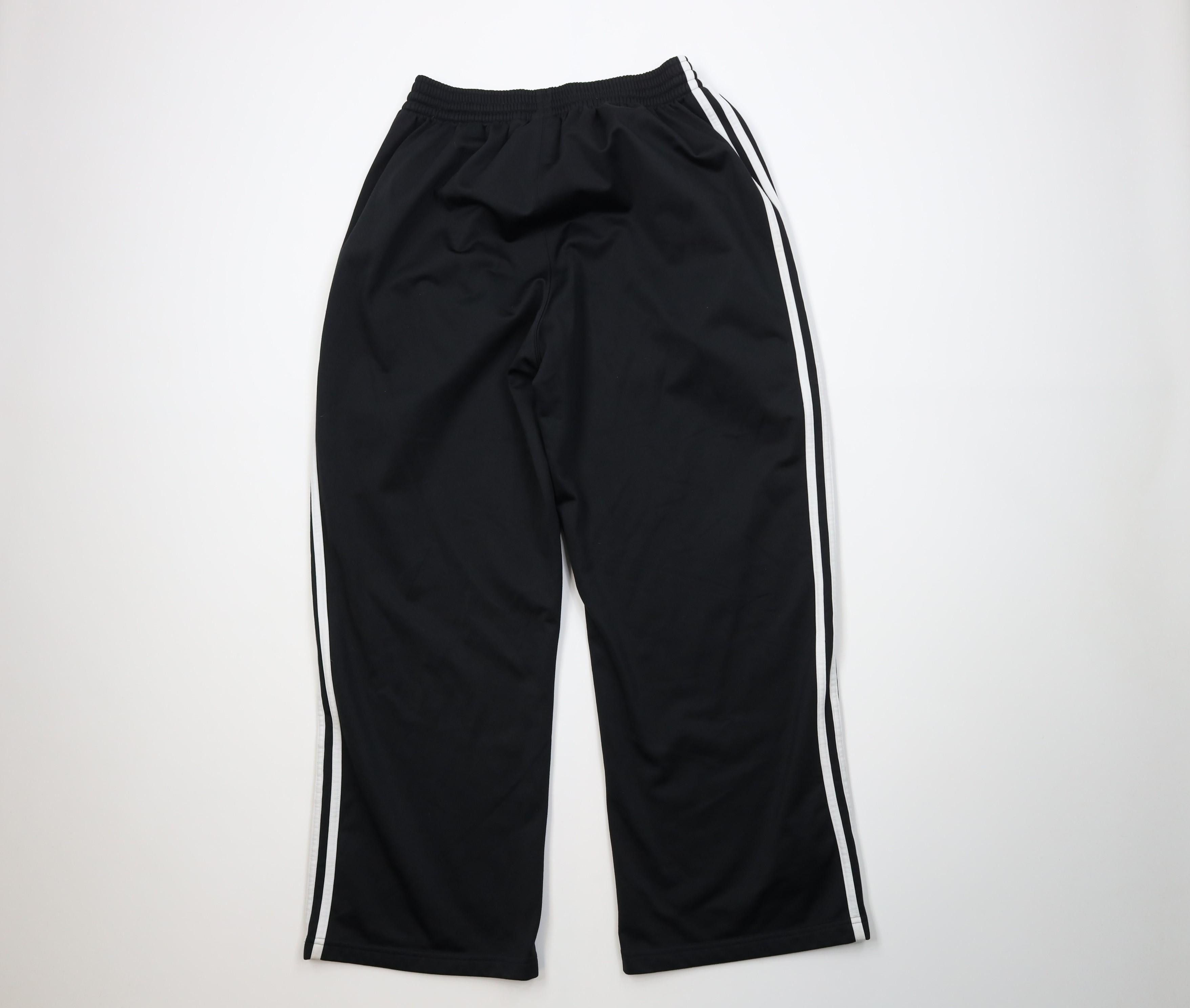Adidas Vintage Y2K Adidas Striped Wide Leg Sweatpants Pants Black Size US 36 / EU 52 - 9 Thumbnail