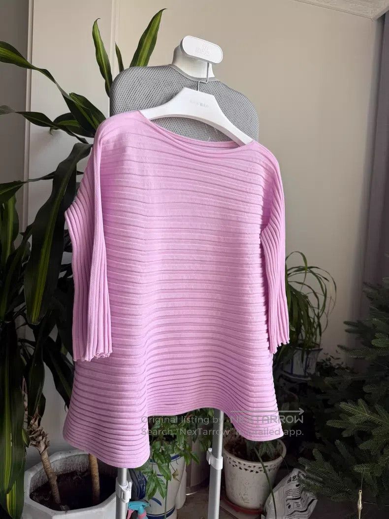 Issey Miyake Issey Miyake size:one size Pink Knit Spring Top Size XXS / US 00 / IT 34 - 2 Thumbnail