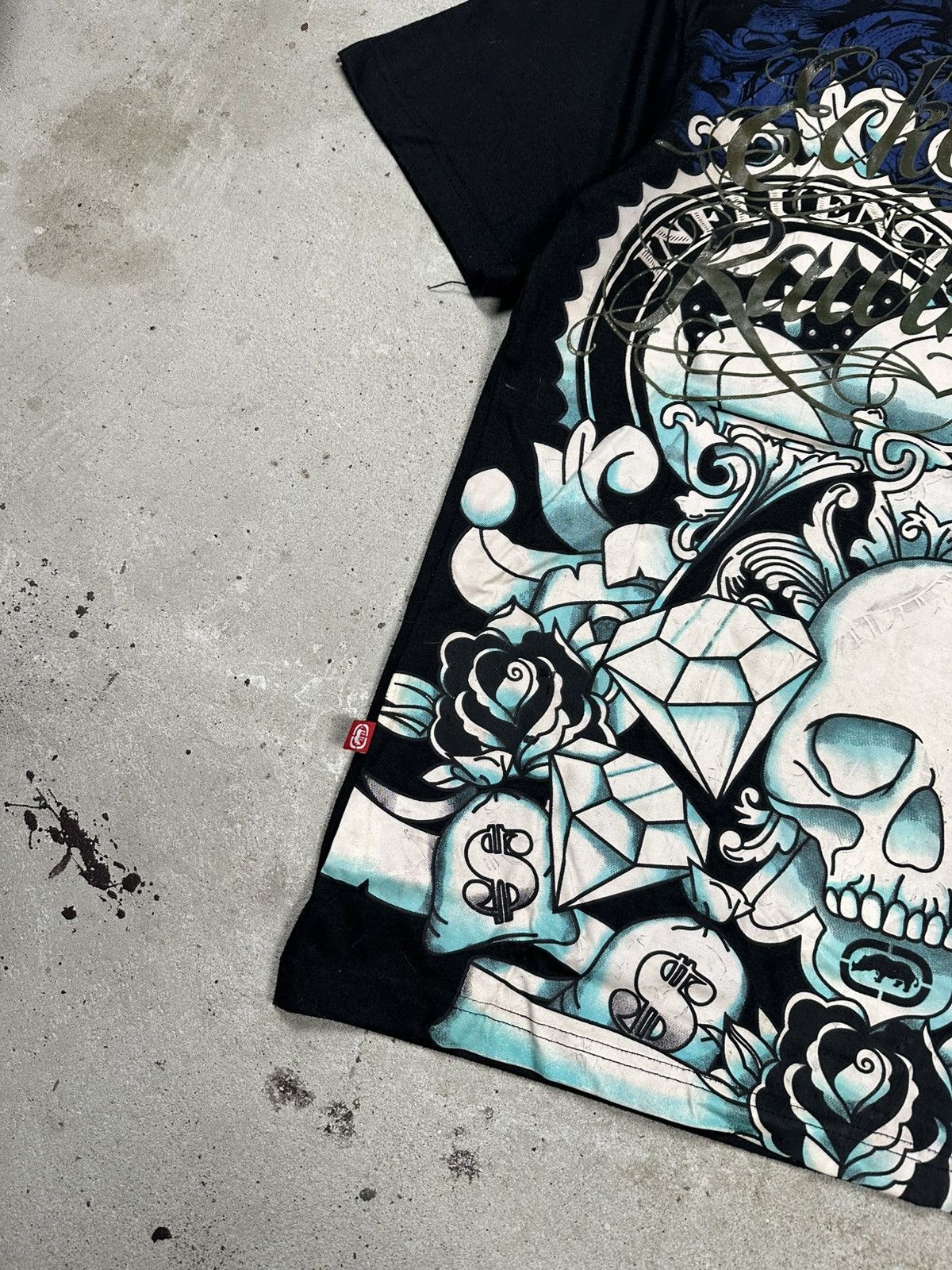 Ecko Unltd. × Vintage Vintage Y2K Ecko Unlimited Big All Over Print Black T Shirt Size US L / EU 52-54 / 3 - 8 Thumbnail