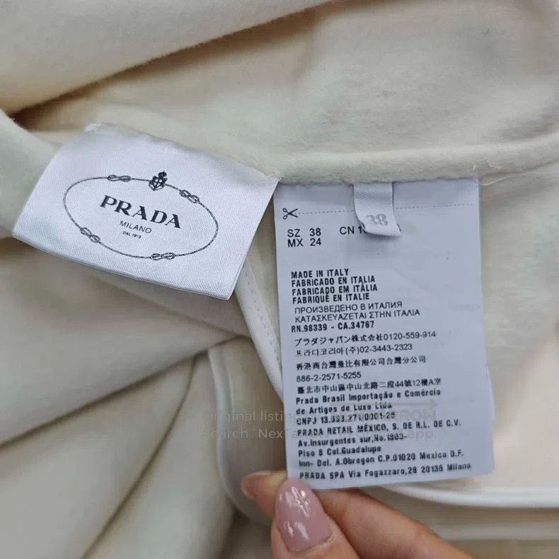 Prada Prada Milky white fur collar wool cashmere long coat Size XS / US 0-2 / IT 36-38 - 6 Thumbnail