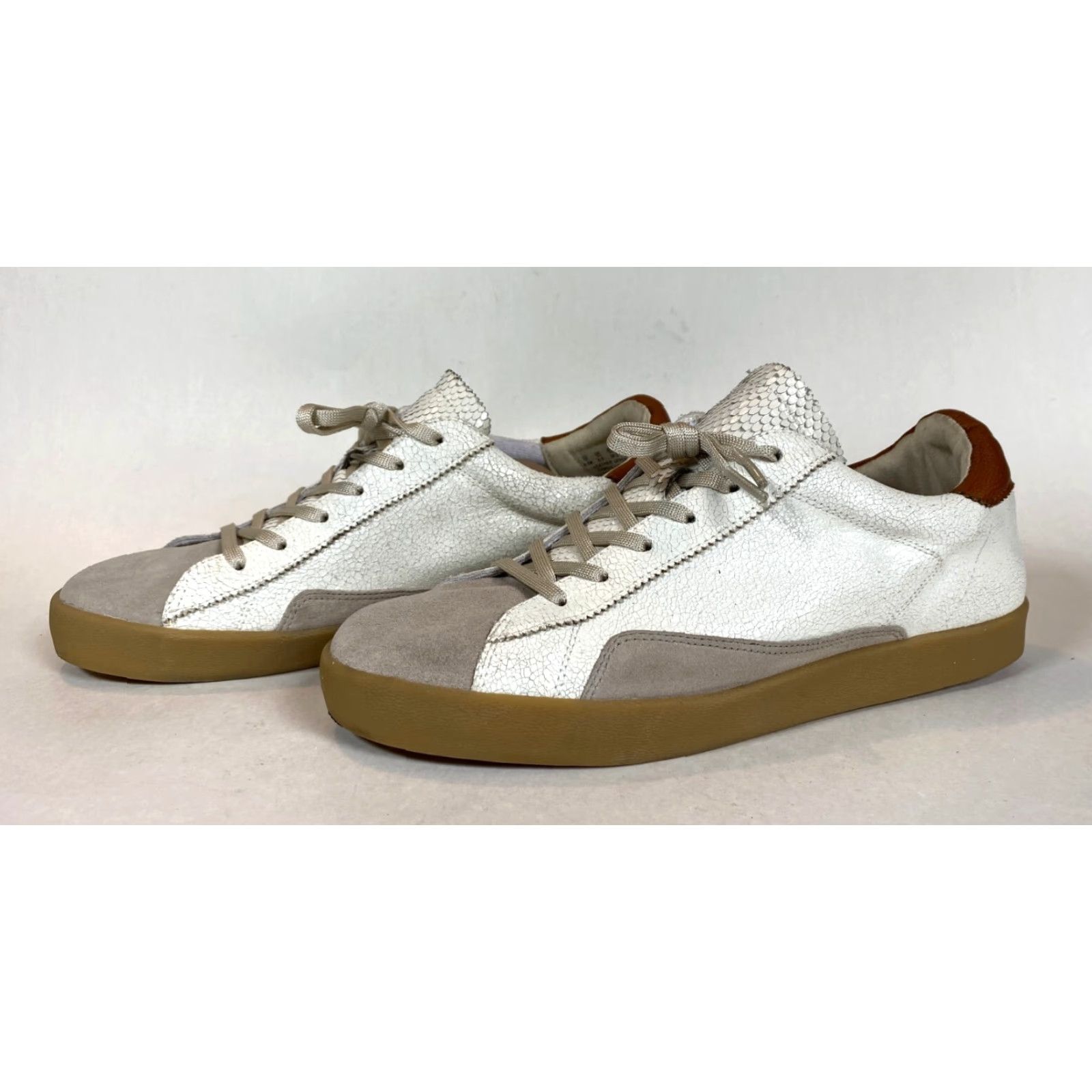 Sam Edelman VINTAGE Women's Sam Edelman Prima Sneakers Cracked Leather Suede Sz US 8.5 Size US 7 / IT 37 - 5 Thumbnail