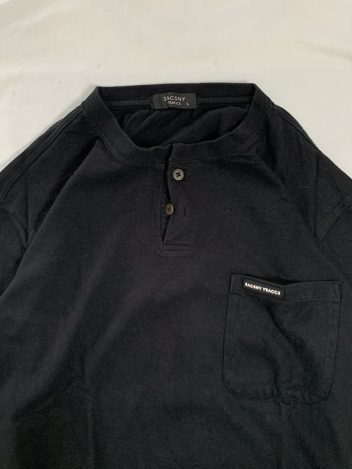 Y's Ys sacsny yohji yamamoto henley shirt Size US M / EU 48-50 / 2 - 5 Thumbnail