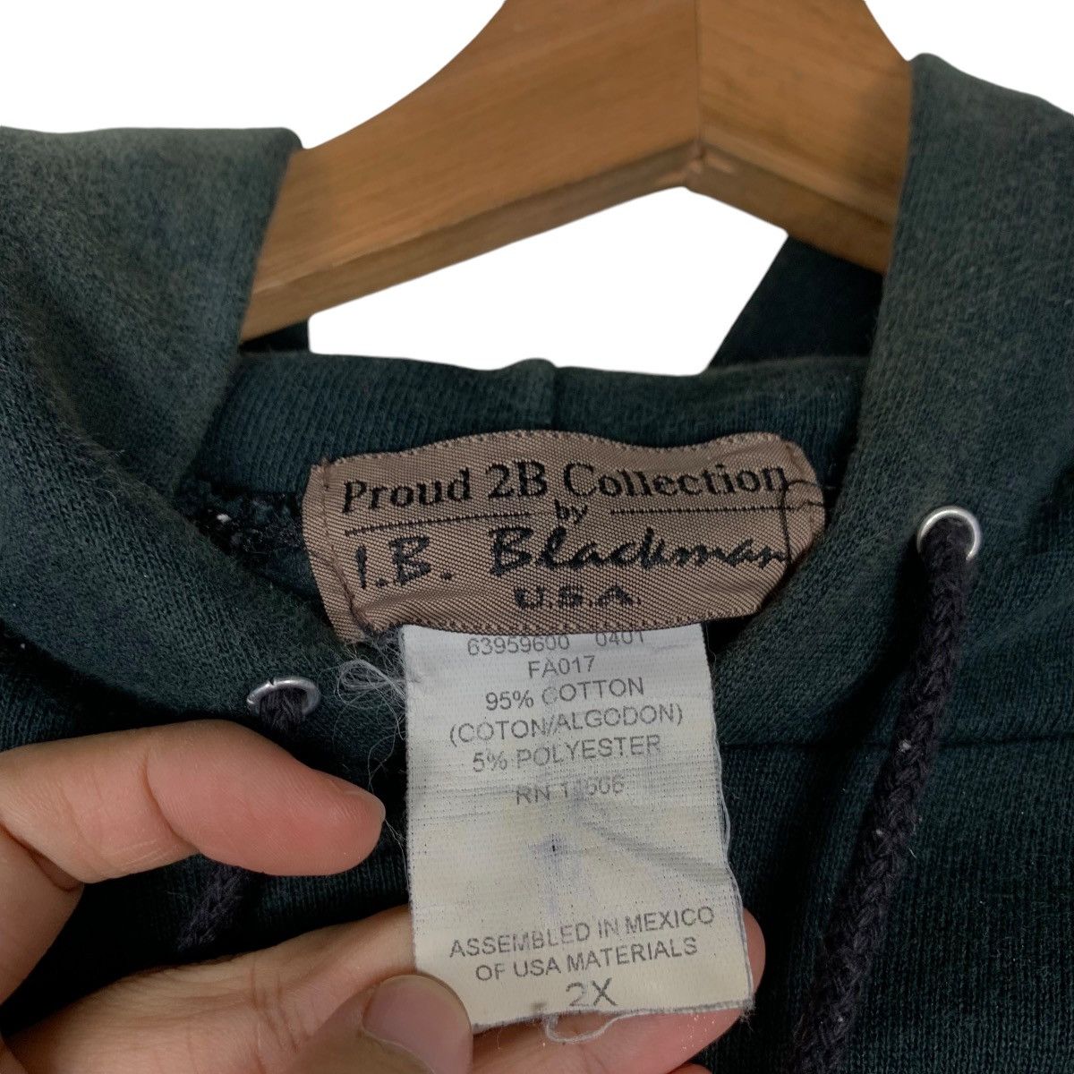 Vintage I.B BLACKMAN Proud 2B Collection Pullover Hoodies #1337-C60 Size US XXL / EU 58 / 5 - 14 Thumbnail