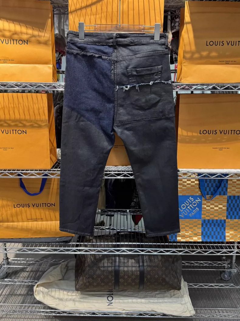 Rick Owens Rick Owens Color Blocked Denim Pants-2506 Size US 42 / EU 58 - 3 Thumbnail