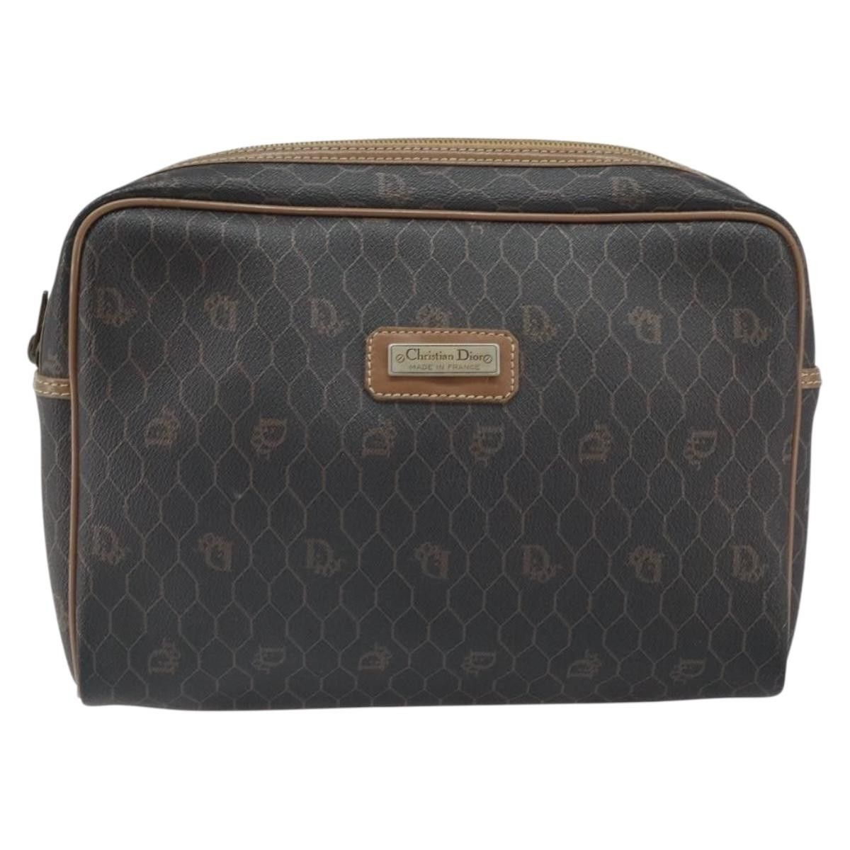 Dior Christian Dior Vintage Honeycomb Zip Canvas and Leather Size ONE SIZE - 1 Thumbnail