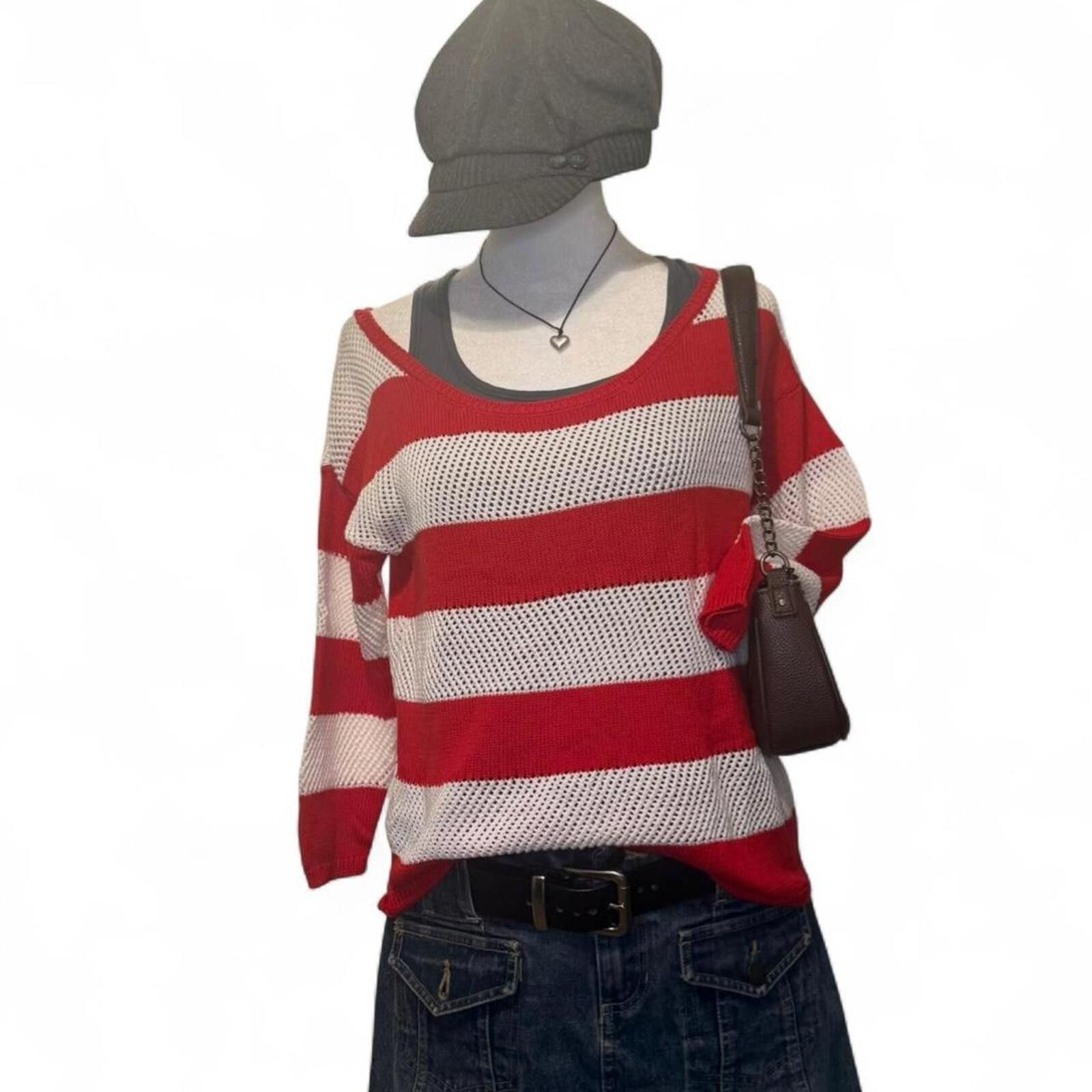 Aeropostale ❤️ vintage aeropostale striped knit top 🤍 Size M / US 6-8 / IT 42-44 - 3 Thumbnail