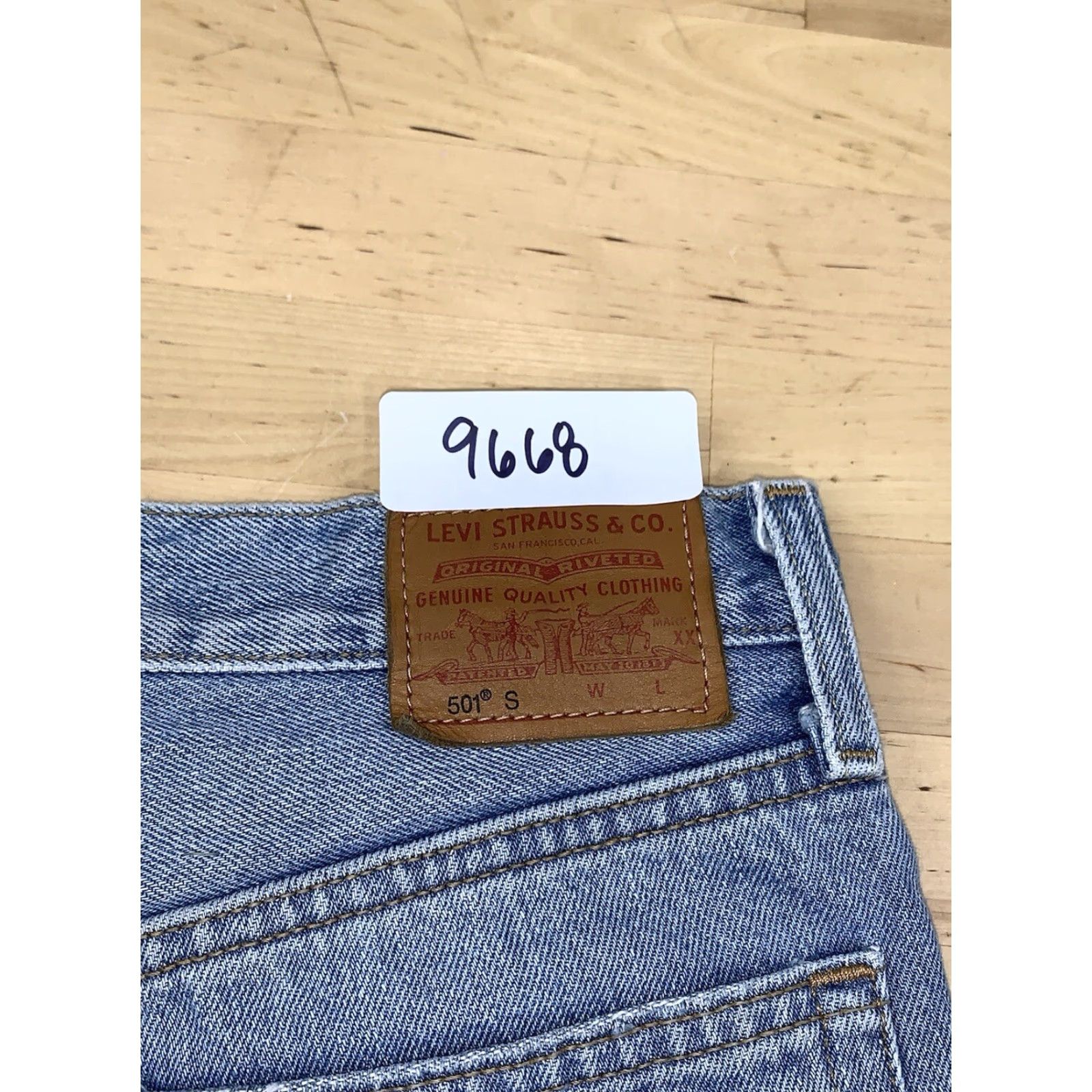 Levi's VINTAGE Levi’s Denim Jean Shorts Womens 27 Skinny Blue Button Fly 9668 Size 27" / US 4 / IT 40 - 2 Thumbnail