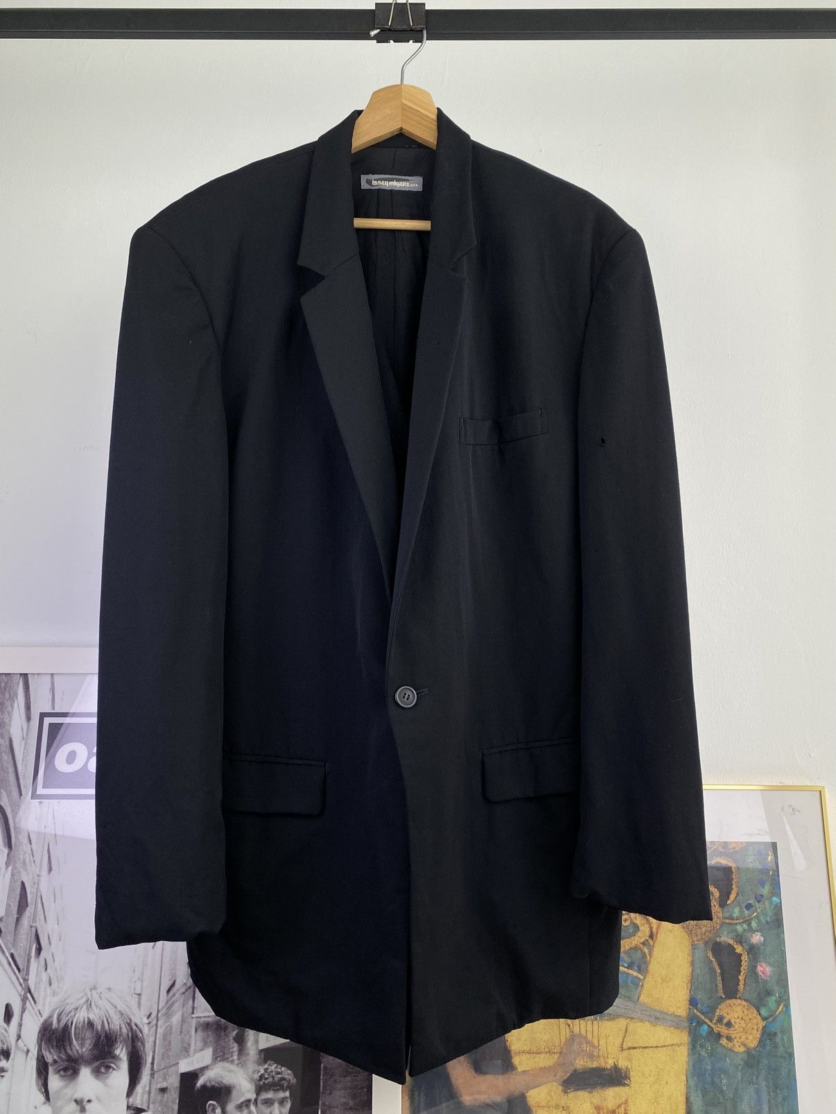 Issey Miyake Vintage 80’s Issey Miyake 2 Piece Distressed Blazer Size US L / EU 52-54 / 3 - 1 Thumbnail