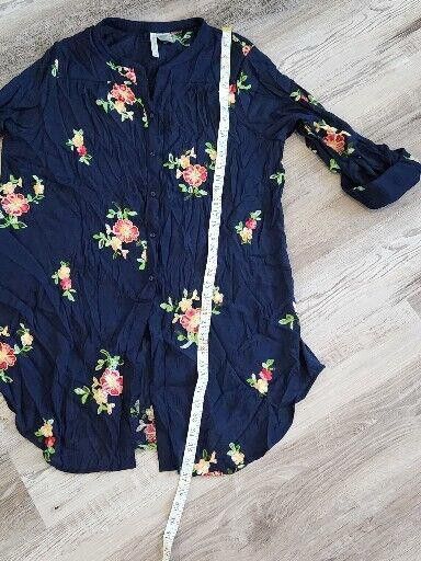 Designer Forgotten Grace Anthropologie Embroidered Tunic Top Plus 1x Size XL / US 12-14 / IT 48-50 - 5 Thumbnail
