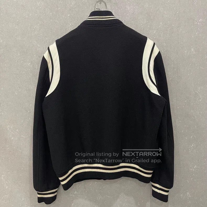 Saint Laurent Paris Saint Laurent Paris Striped baseball collar fitted single- Size US M / EU 48-50 / 2 - 2 Thumbnail