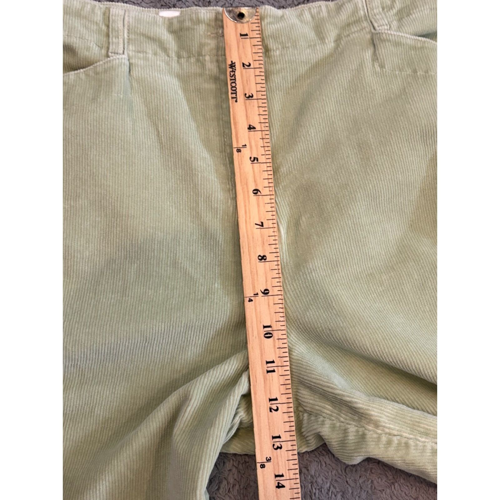 Talbots Talbots Corduroy Pants Womens 14P Petites Stretch Light Green Casual Straight Size 36" / US 14 / IT 50 - 5 Thumbnail