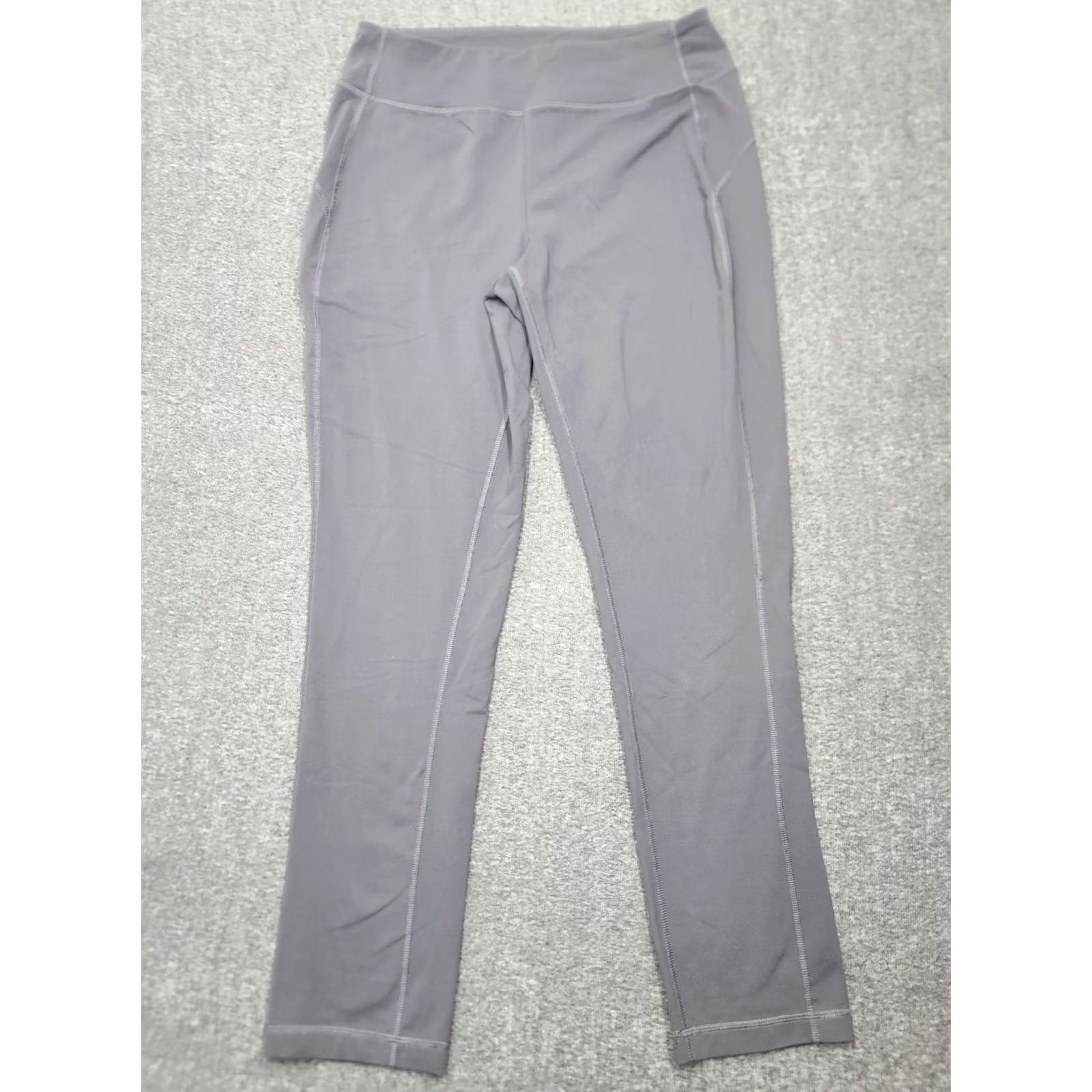 Vintage Duluth NoGA Classic Slim Leg Pants Gray Womens M | Nylon Spandex Jersey | High Rise | Pockets | Athleisure Yoga Hiking Size 32" / US 10 / IT 46 - 2 Thumbnail