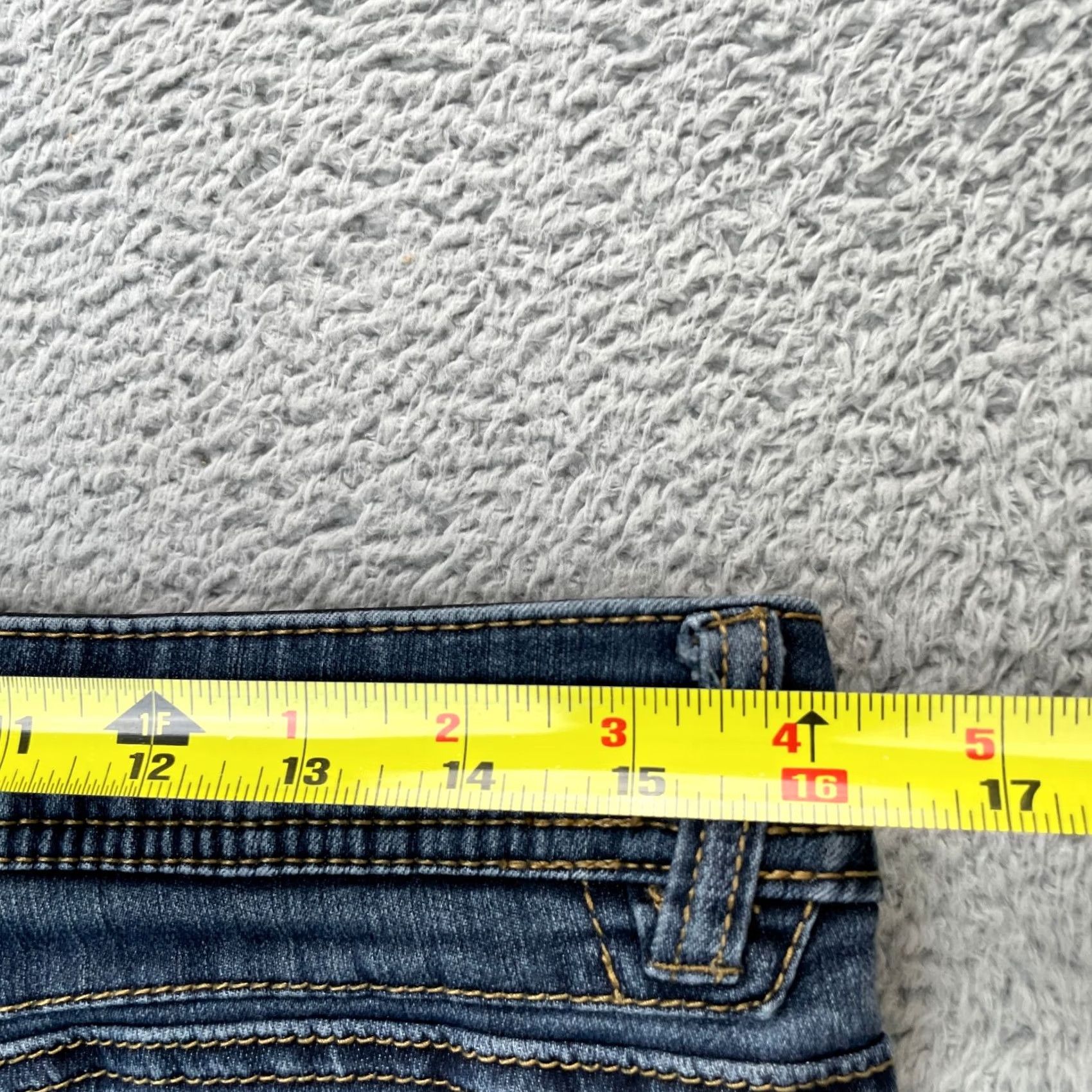 Vintage Democracy Jeans Womens Blue Skinny Stretch Mid Rise Denim Slim Dark Wash 32x28 Size 24" / US 00 / IT 34 - 8 Thumbnail