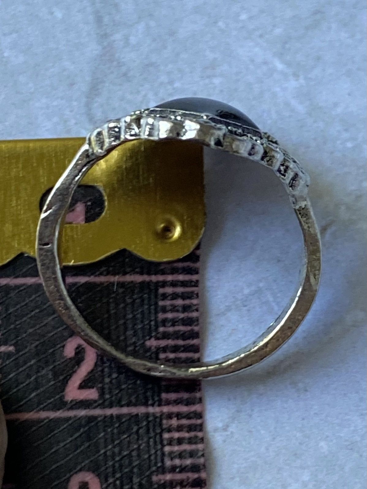 Japanese Brand × Vintage Vintage Black Stone Filigree Ring, Size 8 Size ONE SIZE - 5 Thumbnail