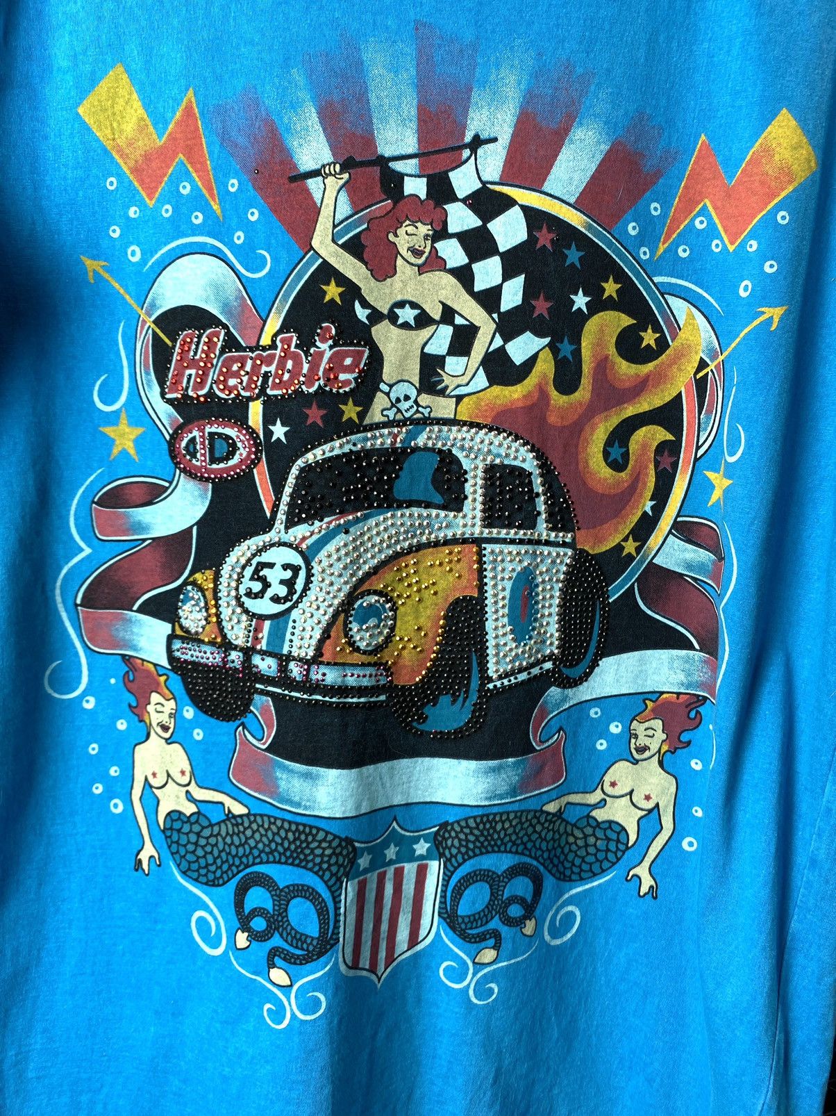 Ed Hardy Y2K Vintage Ed Hardy Style Sexy Girls Racing T Shirt Size US M / EU 48-50 / 2 - 2 Thumbnail