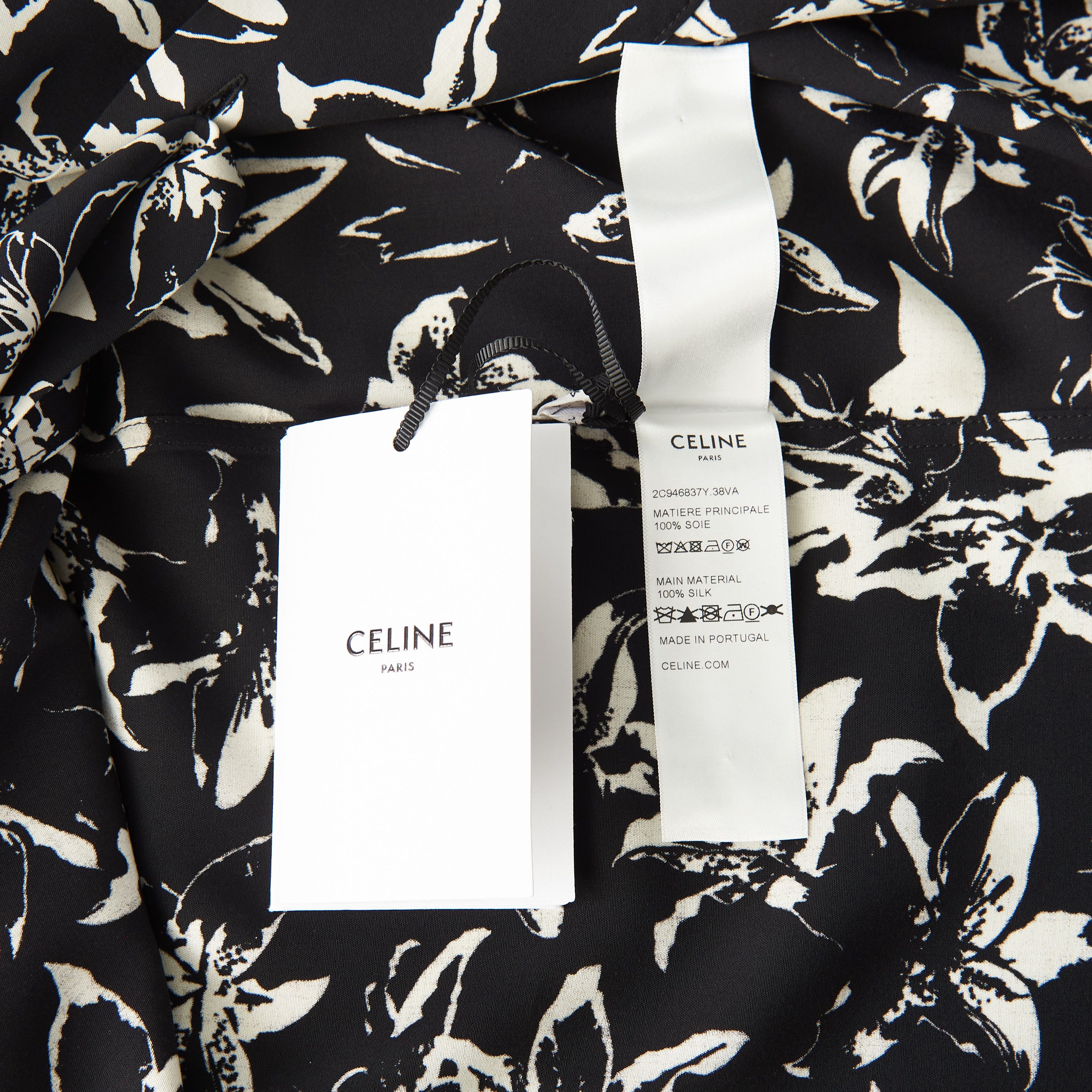 Celine Loose Hawaiian Shirt - Large Lily Flower Print Viscose Size US M / EU 48-50 / 2 - 10 Thumbnail
