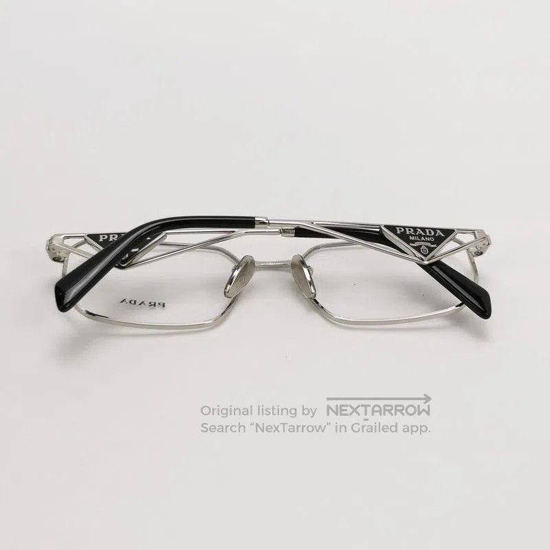 Prada Prada Full Frame Triangle Logo Glasses. Size ONE SIZE - 3 Thumbnail