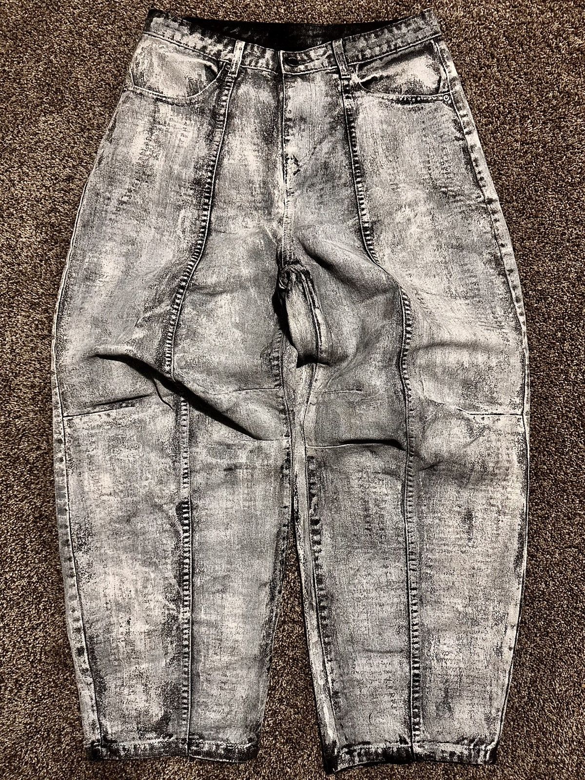 Other white waxed barrel jeans Size US 34 / EU 50 - 2 Thumbnail