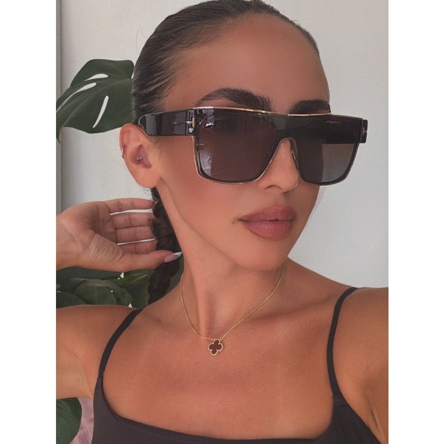 Tom Ford NEW Tom Ford FT1073 Edwin Sunglasses in Havana Brown Square Size ONE SIZE - 1 Thumbnail