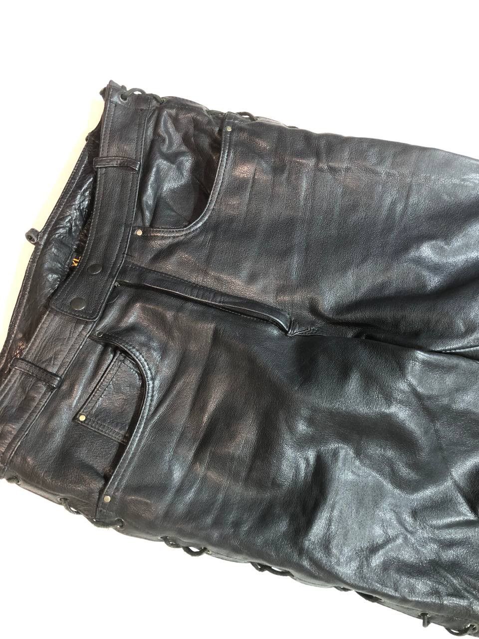 Genuine Leather Avangarde Vintage Racing Biker Leather Pants Size US 35 - 3 Thumbnail