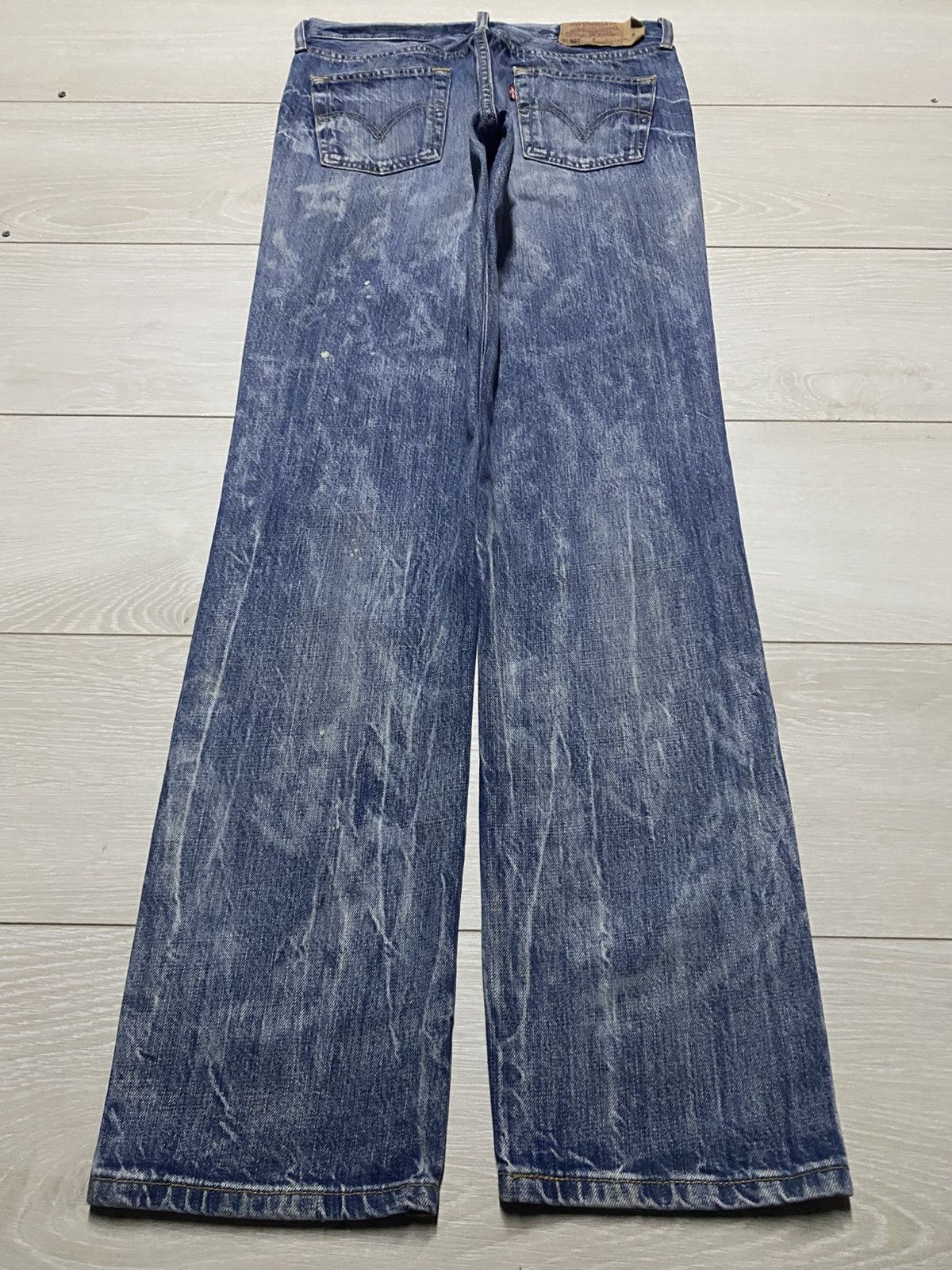 Levi's Vintage Levis 501 Bleached Distressed Jeans Size US 30 / EU 46 - 2 Thumbnail