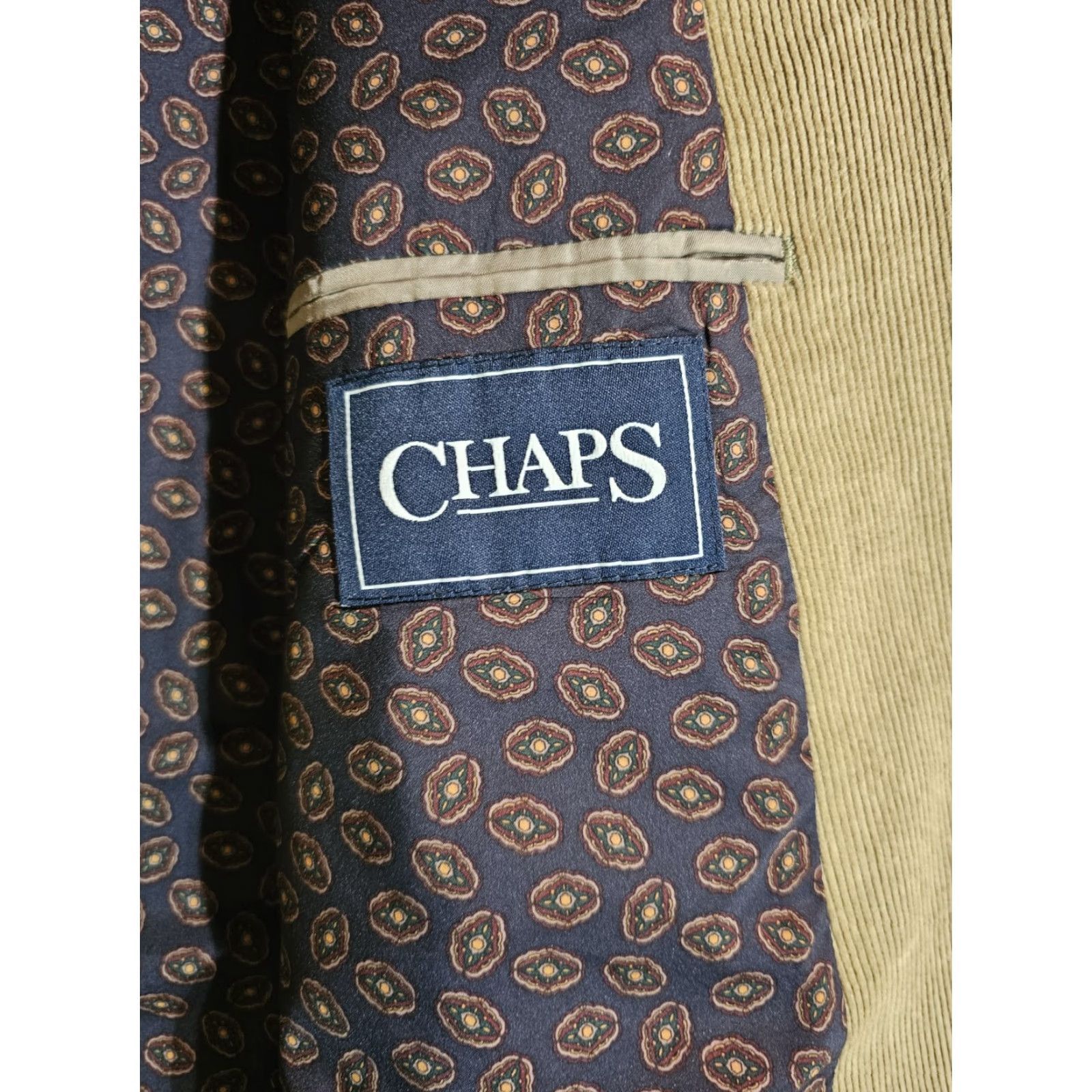 Chaps Chaps Classic Corduroy Blazer w/ Elbow Patches Sports Coat Jacket 2 Button Sz 48 Size 48R - 7 Thumbnail