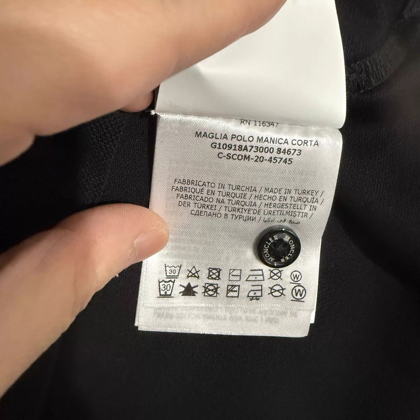 Moncler Moncler Black Collar Logo Polo M Unworn with Tags Size US M / EU 48-50 / 2 - 4 Thumbnail