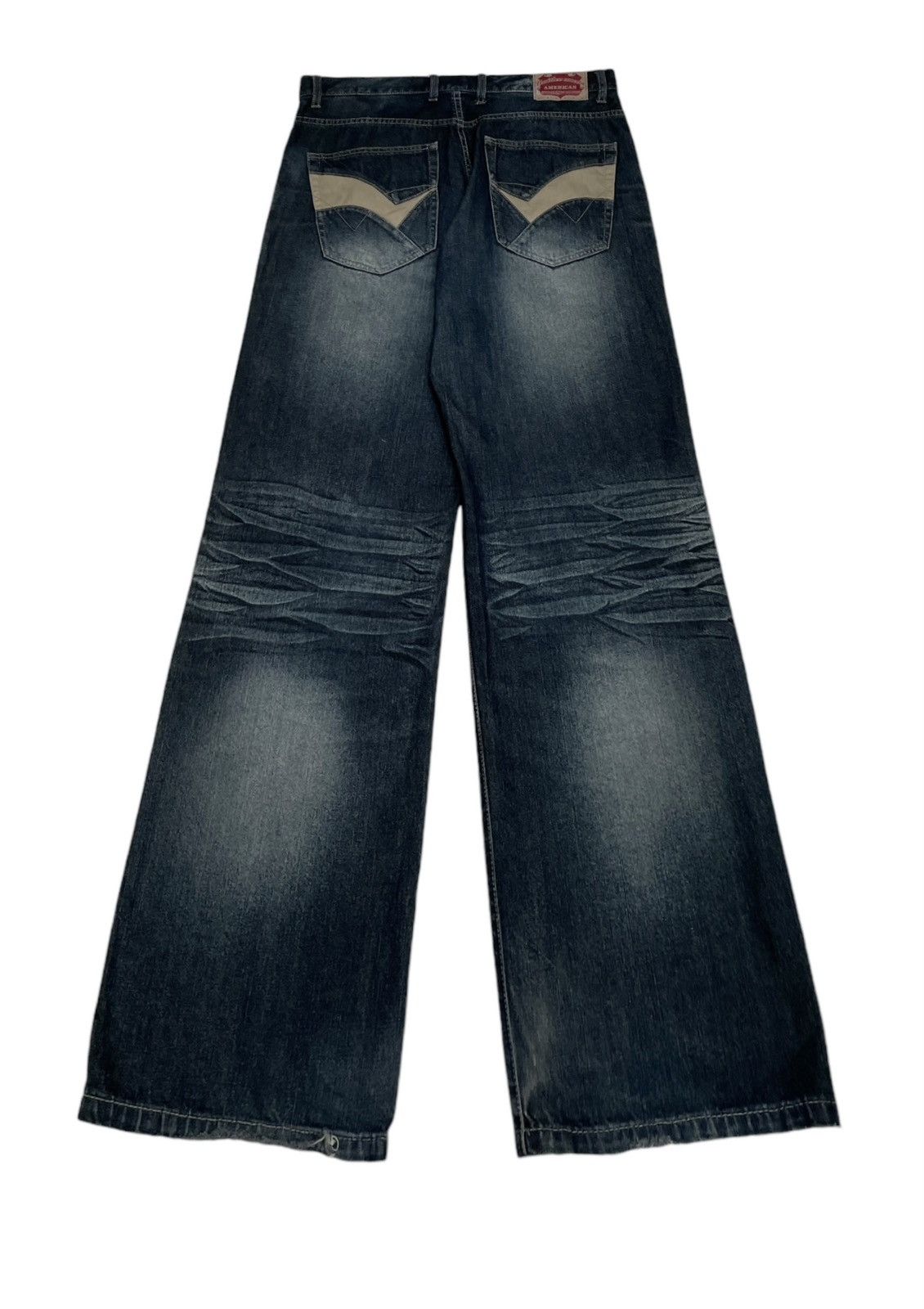 If Six Was Nine Rare Design Vintage Brand Amore Puro Baggy Jeans 1990s Size US 37 - 1 Thumbnail