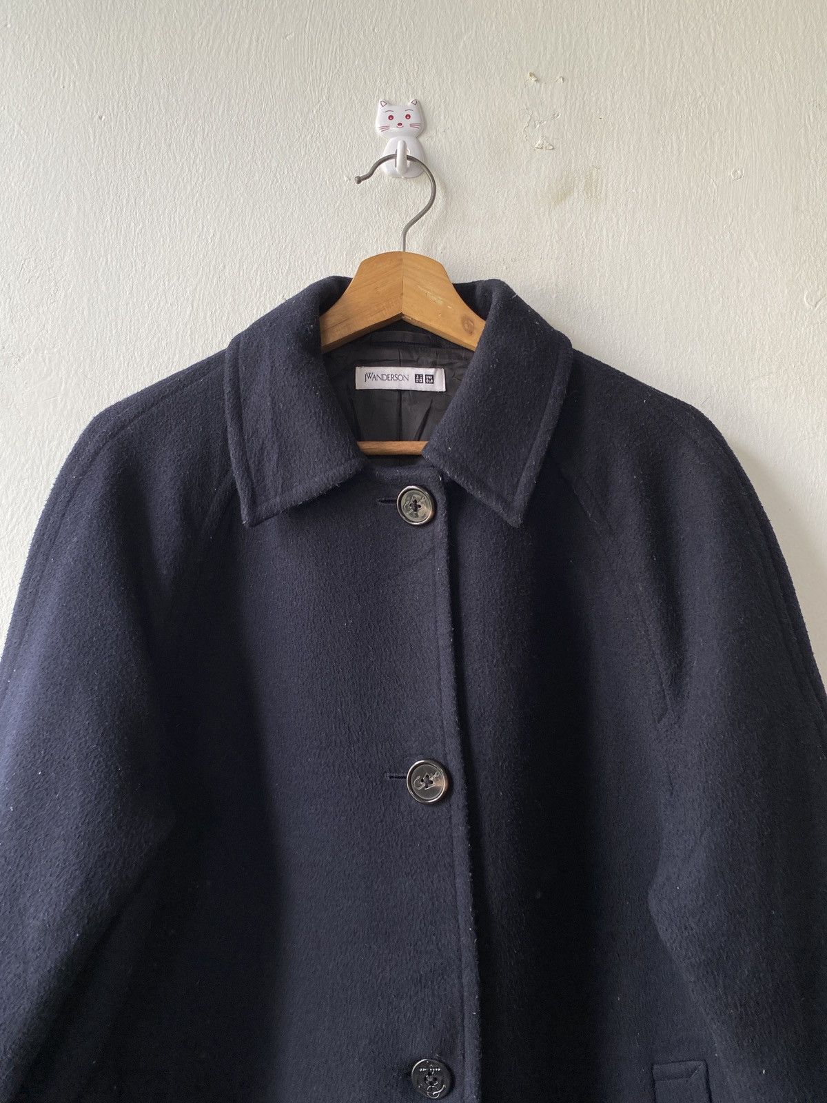 JW Anderson × Japanese Brand × Uniqlo 2000s - J.W.Anderson x Uniqlo Long Trench Wool Jacket Size US L / EU 52-54 / 3 - 5 Thumbnail