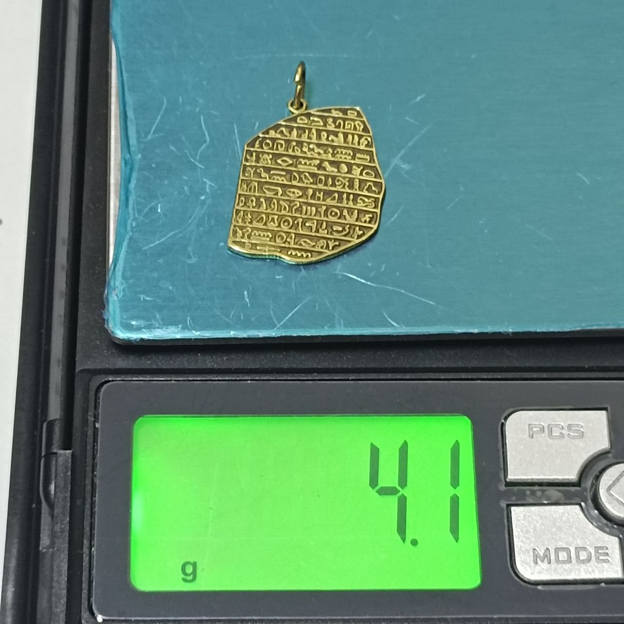 Other Copper Rosetta Stone pendant engraved Egyptian hieroglyphs Size ONE SIZE - 6 Thumbnail