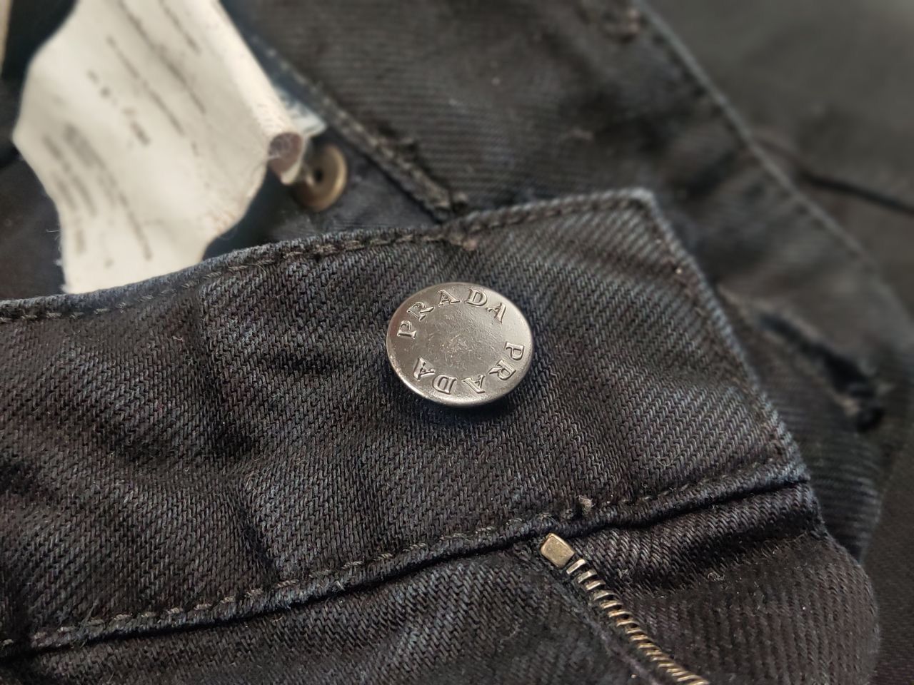 Prada Vintage Prada Crop Dark Blue Denim Womens Jeans Zipper Y2K Size 27" / US 4 / IT 40 - 16 Thumbnail