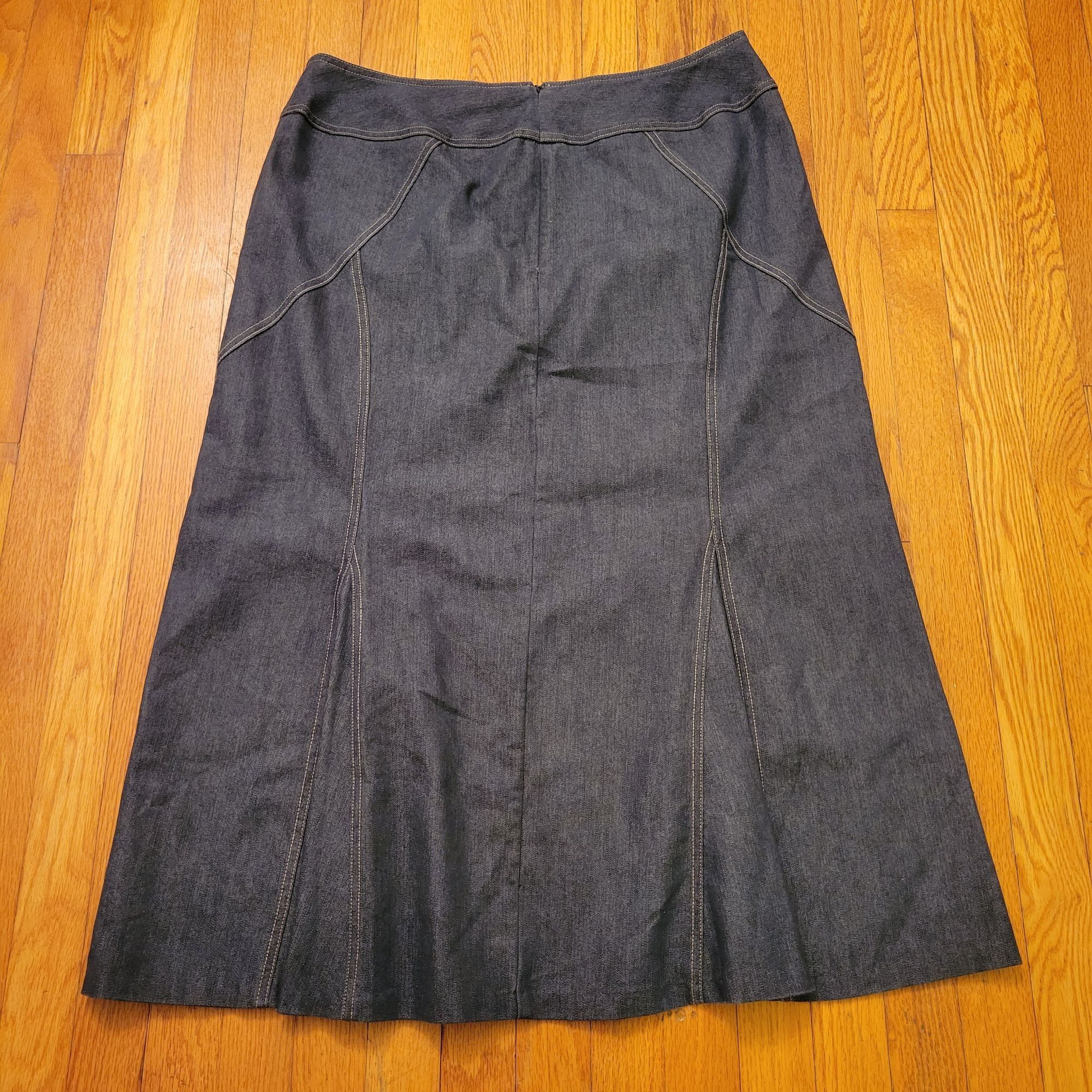 Vintage NYCC New York Clothing Co Blue Jean Denim Skirt 16W Cotton B Size 38" / US 16 / IT 52 - 2 Thumbnail