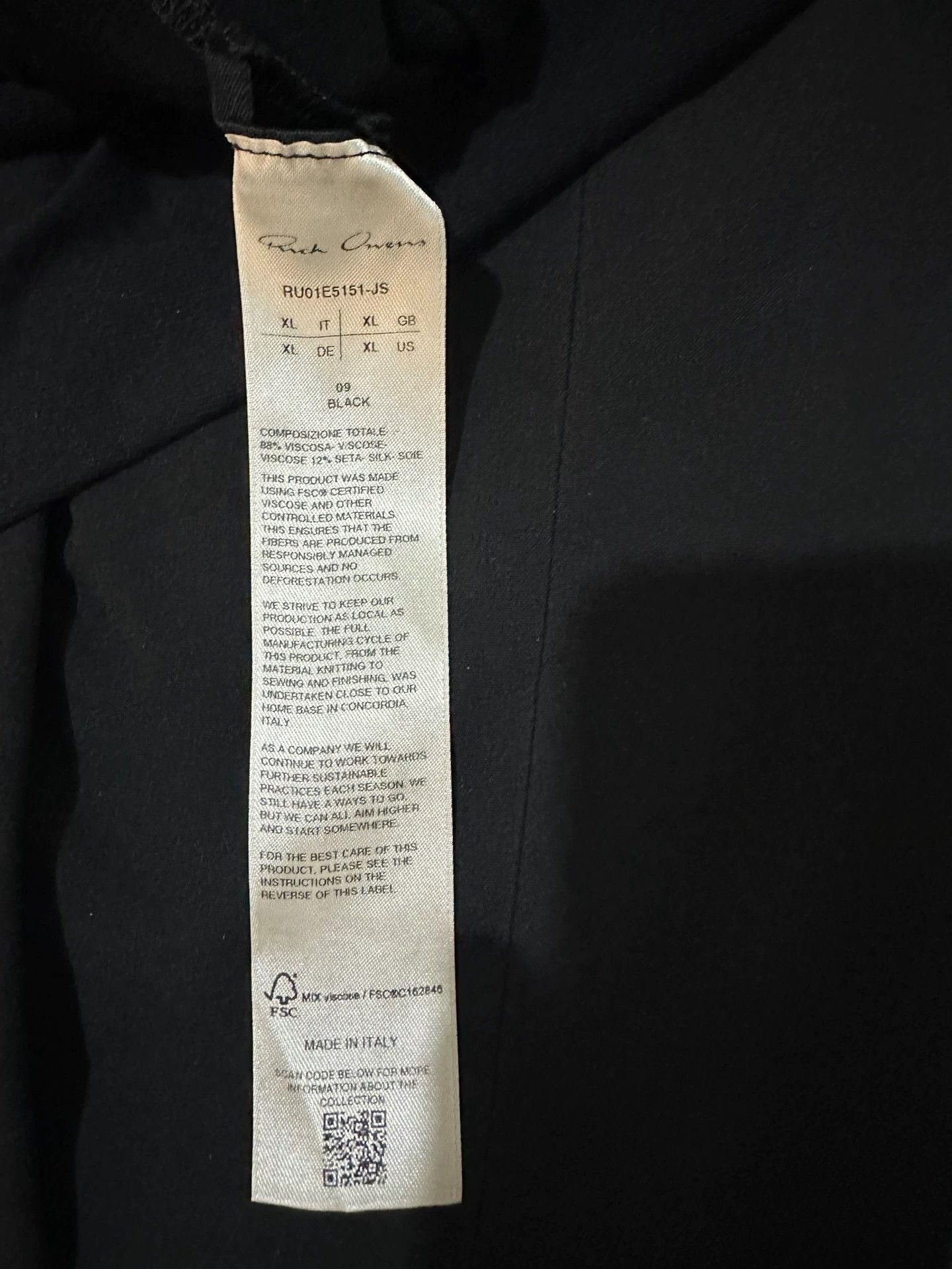 Rick Owens Rick Owens Basic SL Tee in Black Size US XL / EU 56 / 4 - 4 Thumbnail