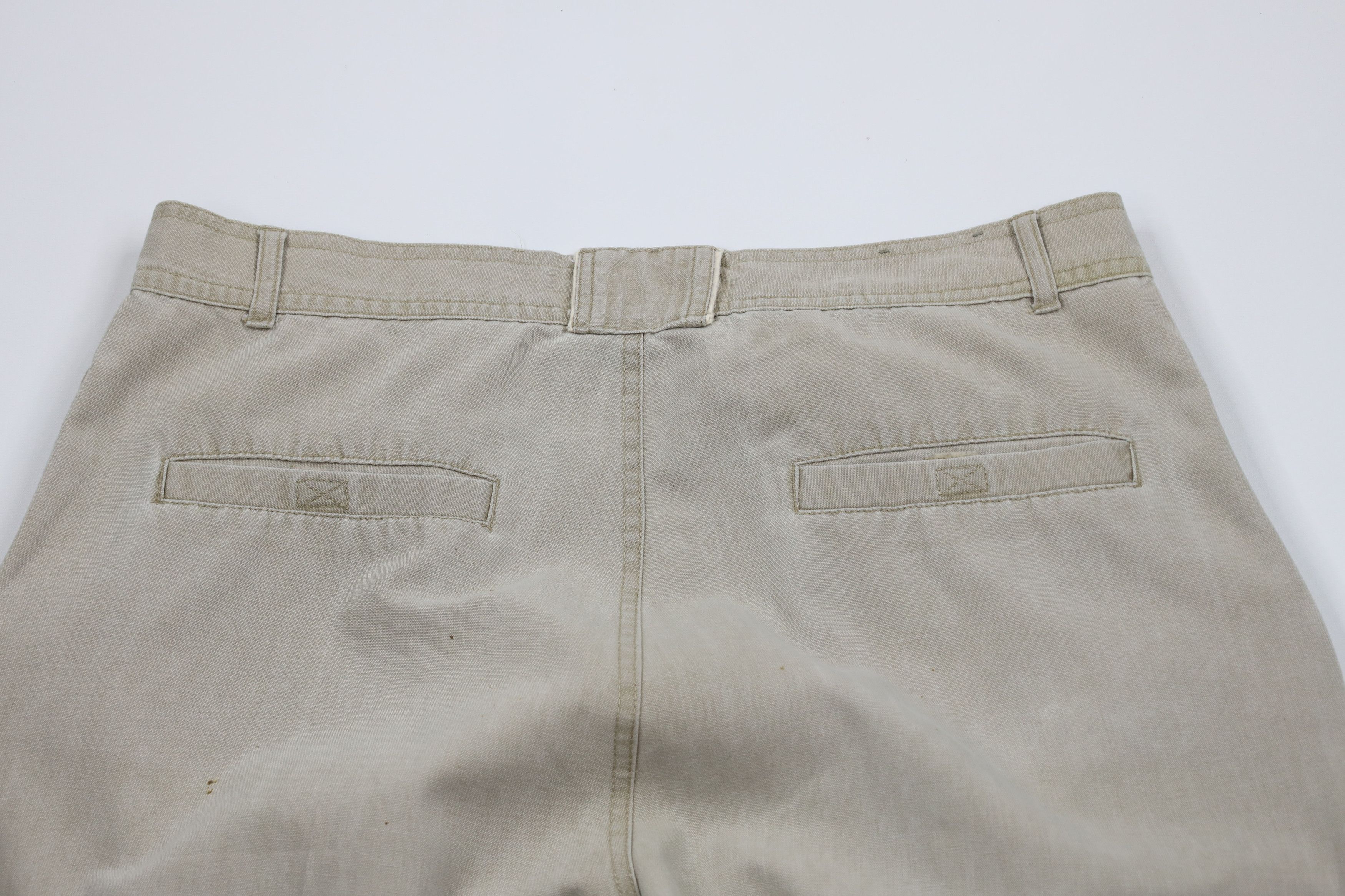 Vintage Vintage 90s Streetwear Wide Leg Front Cargo Pants Beige Size US 36 / EU 52 - 10 Thumbnail