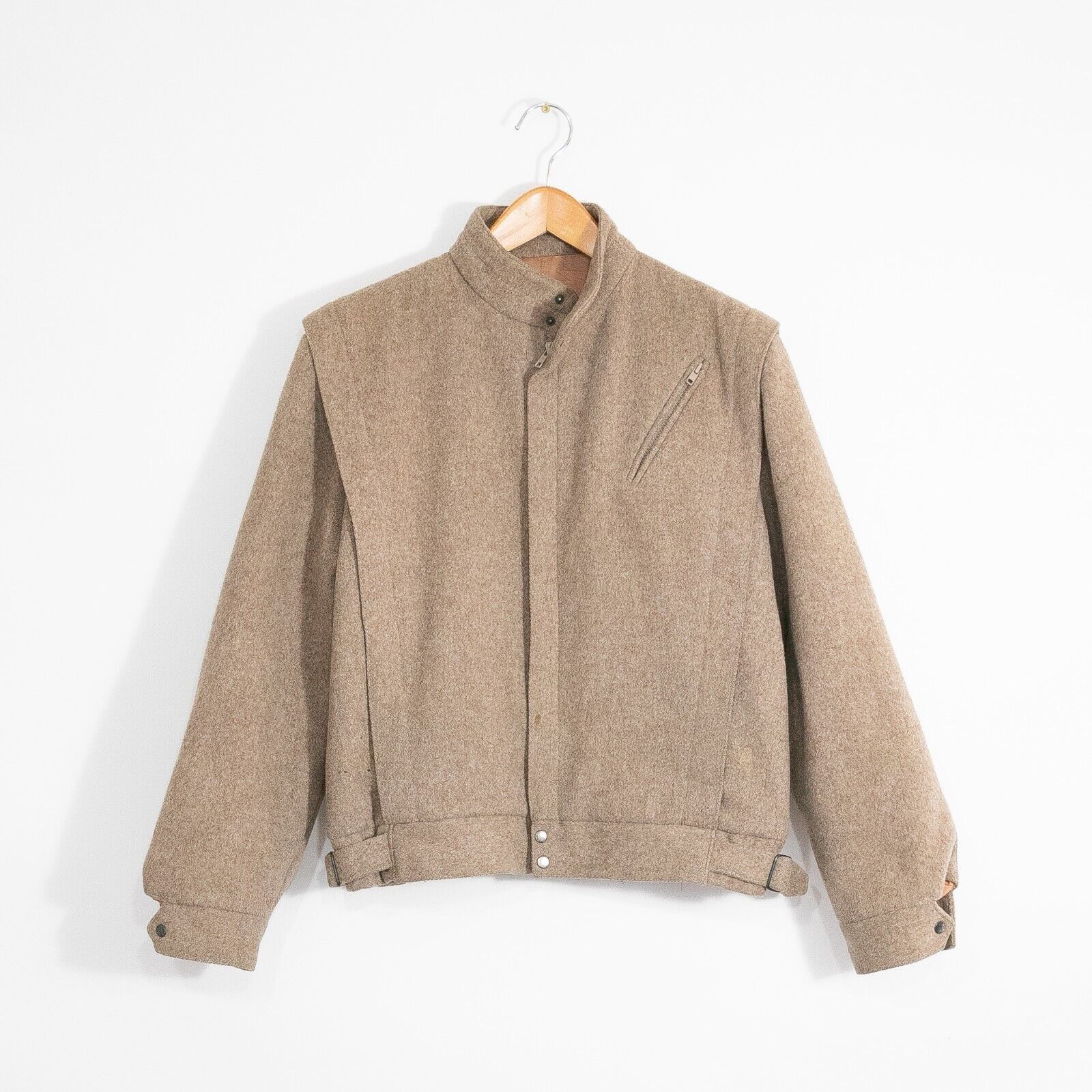 Vintage Vintage American Male Wool Bomber Jacket 42 - Distressed Size US L / EU 52-54 / 3 - 1 Thumbnail