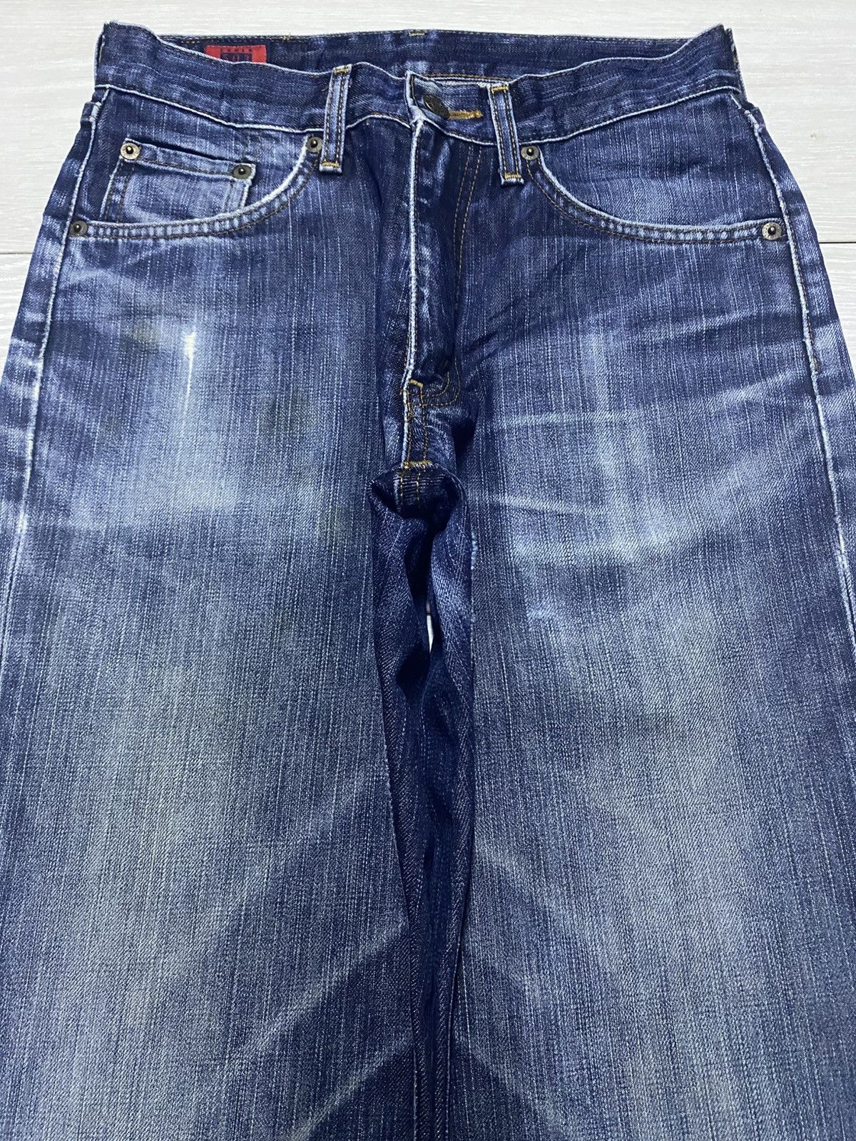 Edwin Vintage Edwin 503 Faded Wash Distressed Jeans Size US 27 - 3 Thumbnail