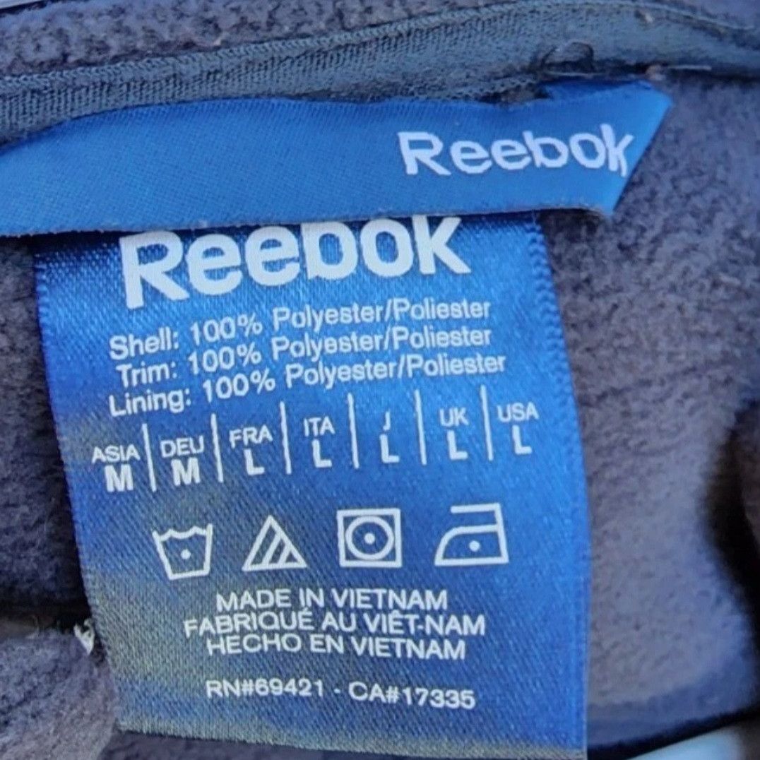 Reebok Men's Reebok Blue Black Zip Up Fleece Jacket Size Large Size US L / EU 52-54 / 3 - 4 Thumbnail