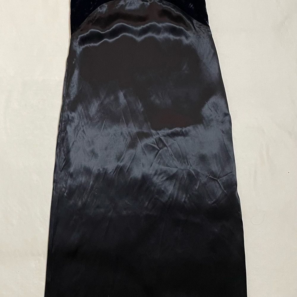 Maje New $480 Maje Ryck Midi Slip Cocktail Dress Velvet Satin Bl Size M / US 6-8 / IT 42-44 - 9 Thumbnail
