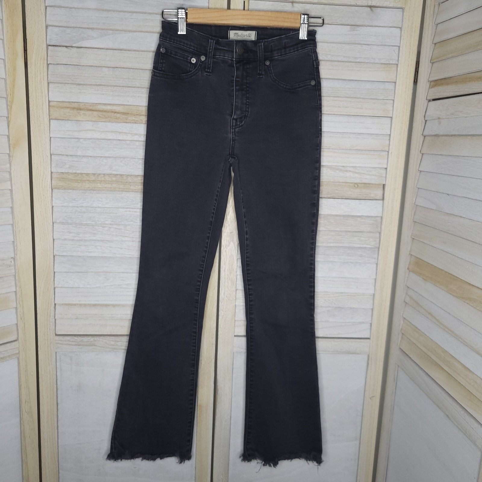 Madewell Madewell Cali Demi Boot High Rise Raw Hems Jeans Size 25T Size 26" / US 2 / IT 38 - 2 Thumbnail