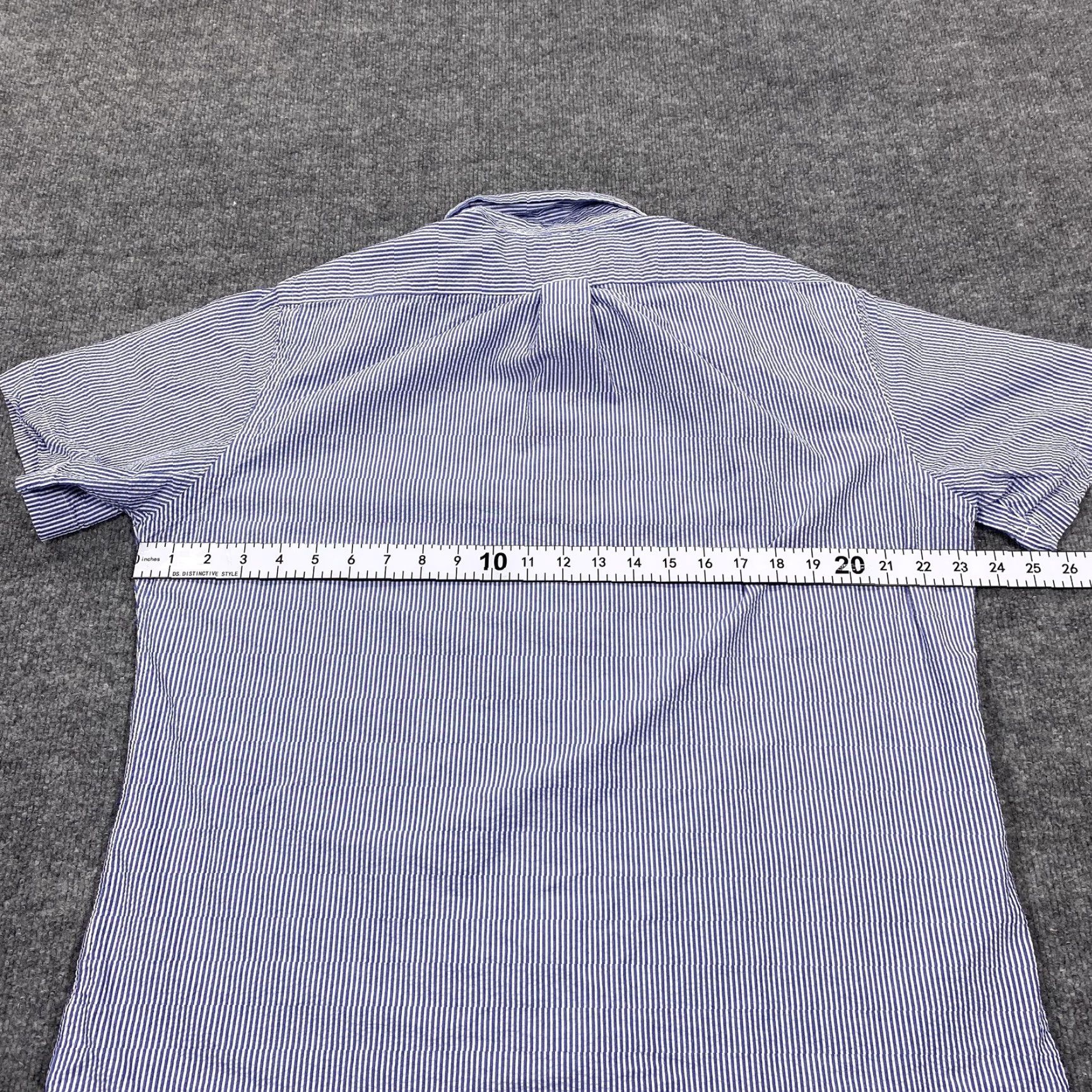 Ralph Lauren Ralph Lauren Shirt Mens Large Blue Stripe Short Sleeve Button Down Cotton Casual Size US L / EU 52-54 / 3 - 5 Thumbnail