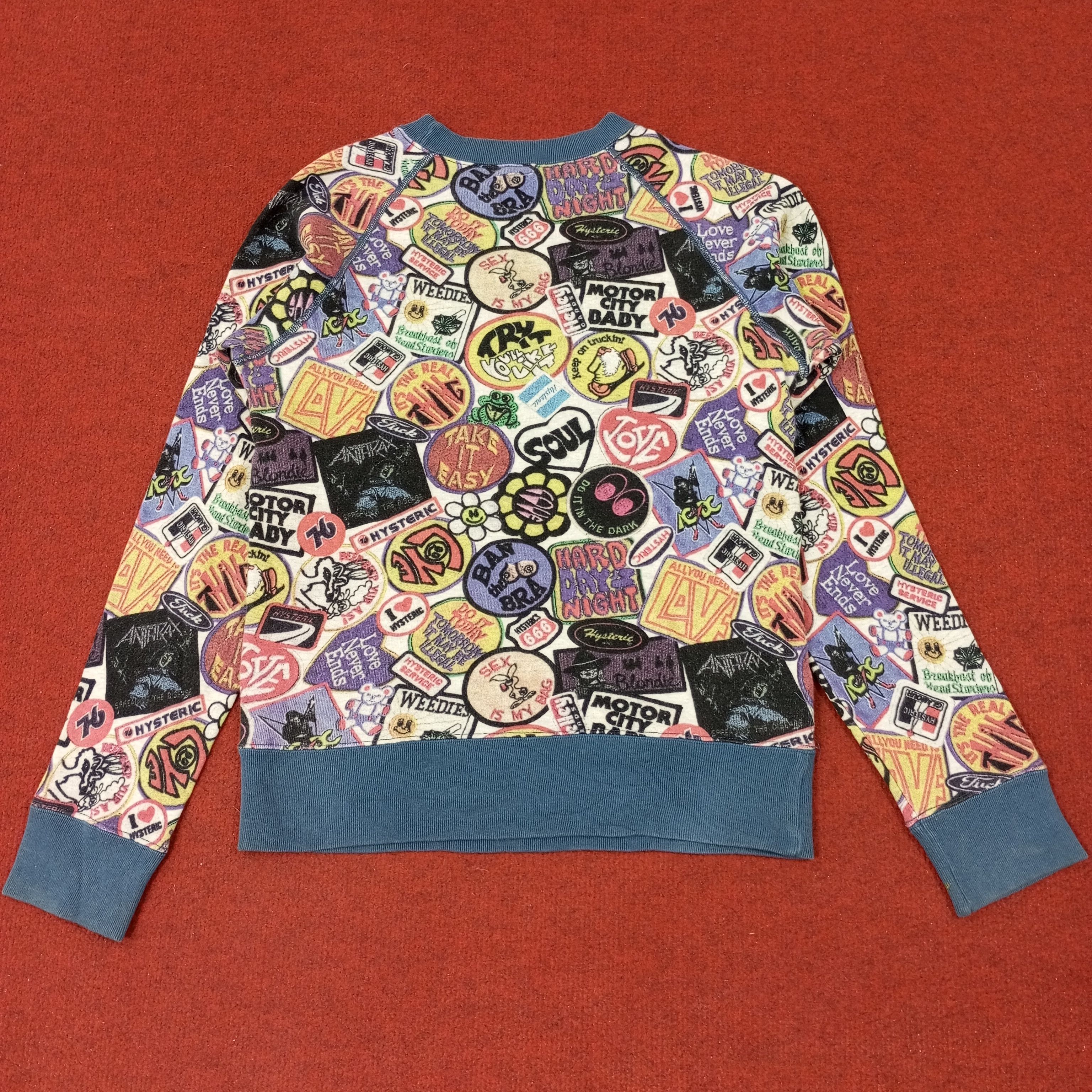 Hysteric Glamour × Japanese Brand × Vintage Hysteric Glamour Fashion Fullprint Design Sweatshirt c220n12 Size US XS / EU 42 / 0 - 3 Thumbnail