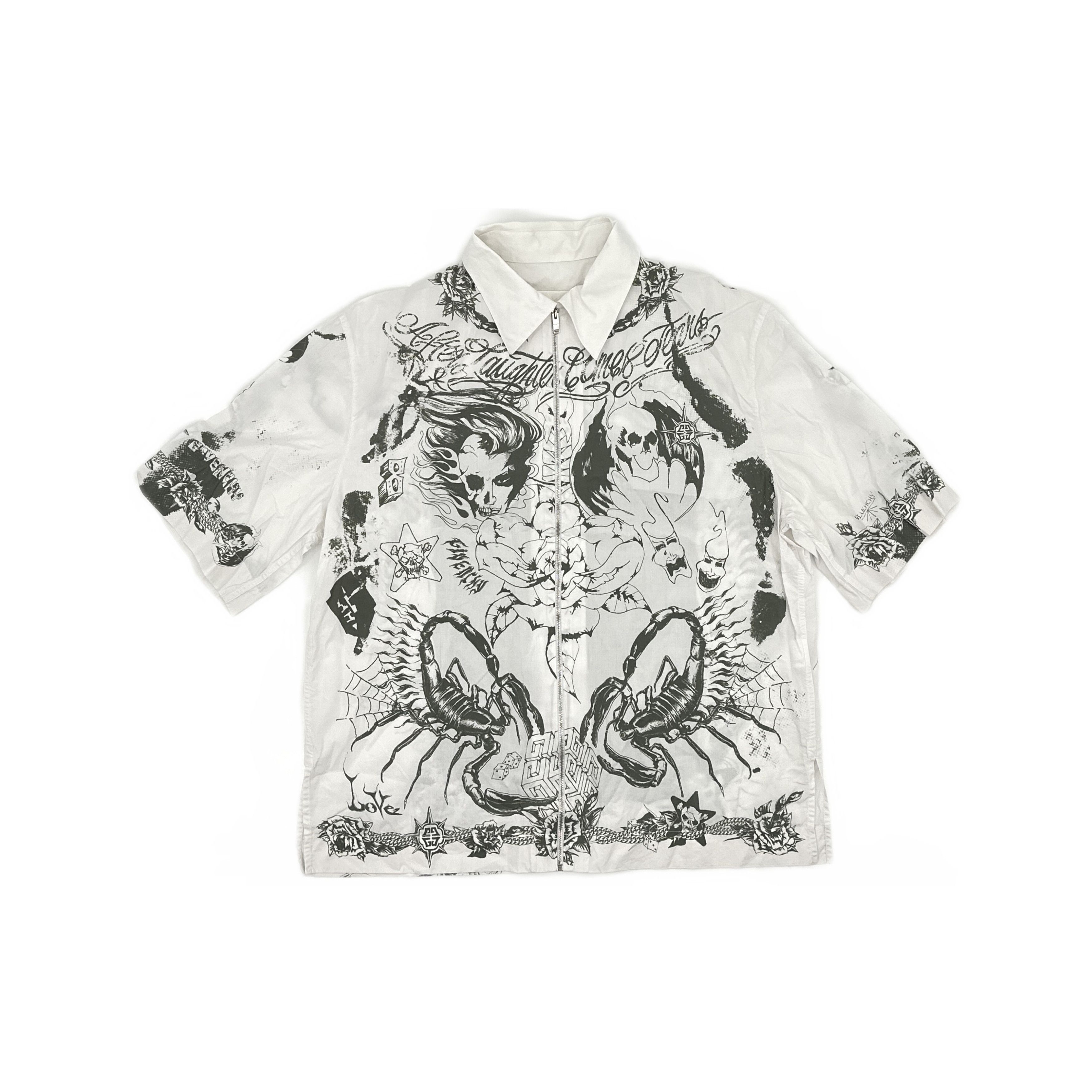 Givenchy Givenchy Graphic Print Zip Shirt Size M Size US M / EU 48-50 / 2 - 1 Thumbnail