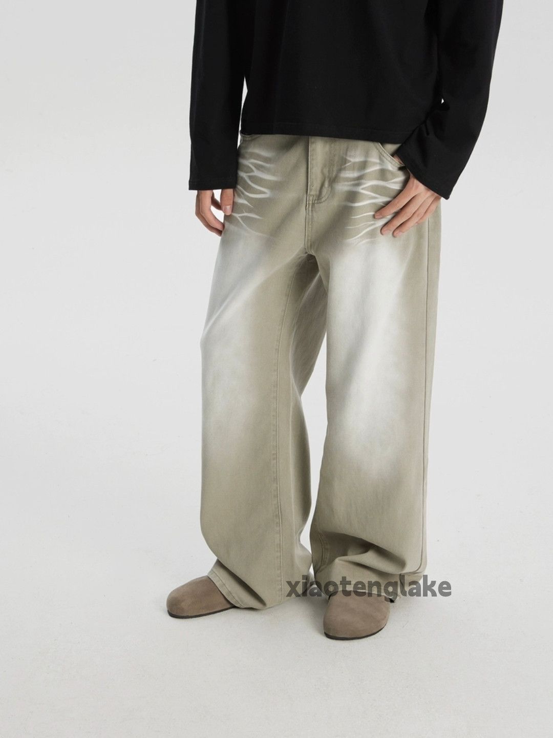 Jean × Vintage washed faded cleanfit yuppie y2k hiphop baggy jeans Size US 32 / EU 48 - 3 Thumbnail