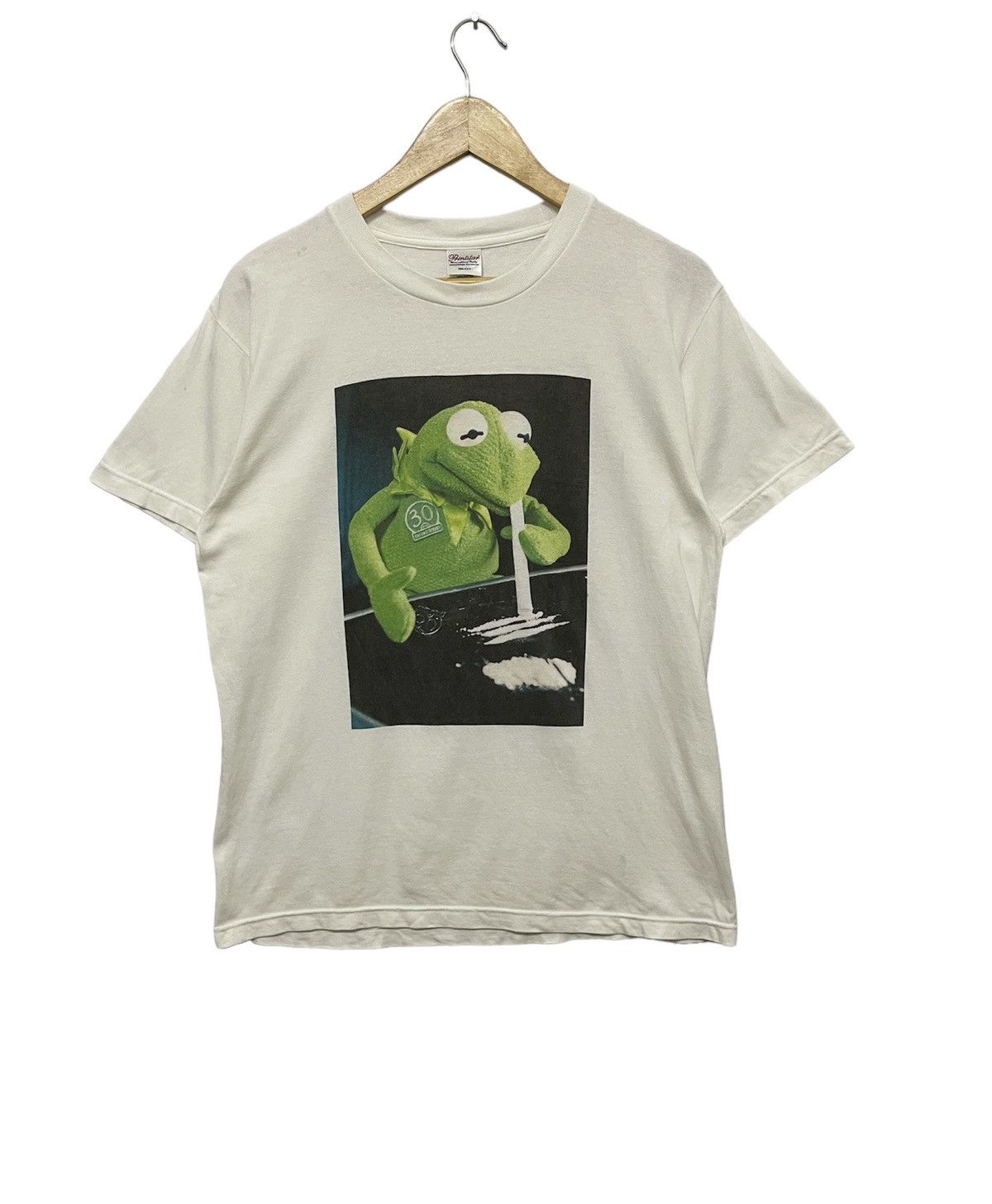 Vintage Kermit The Frog Photo Tee Shirt White