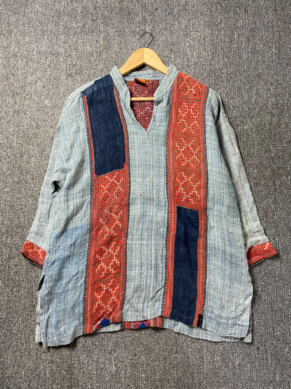 Japanese Brand SHUJRABANSHO Traditional Patchwork Top (204) Size US S / EU 44-46 / 1 - 1 Thumbnail