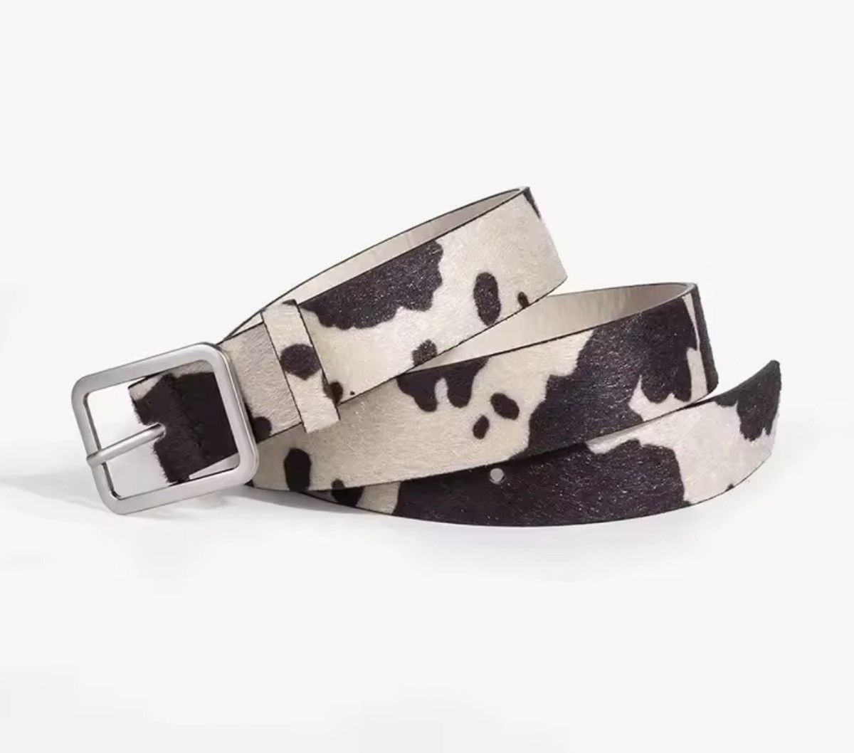 Japanese Brand 2000s style leopard cow cheetah print belt Size 32 - 5 Thumbnail