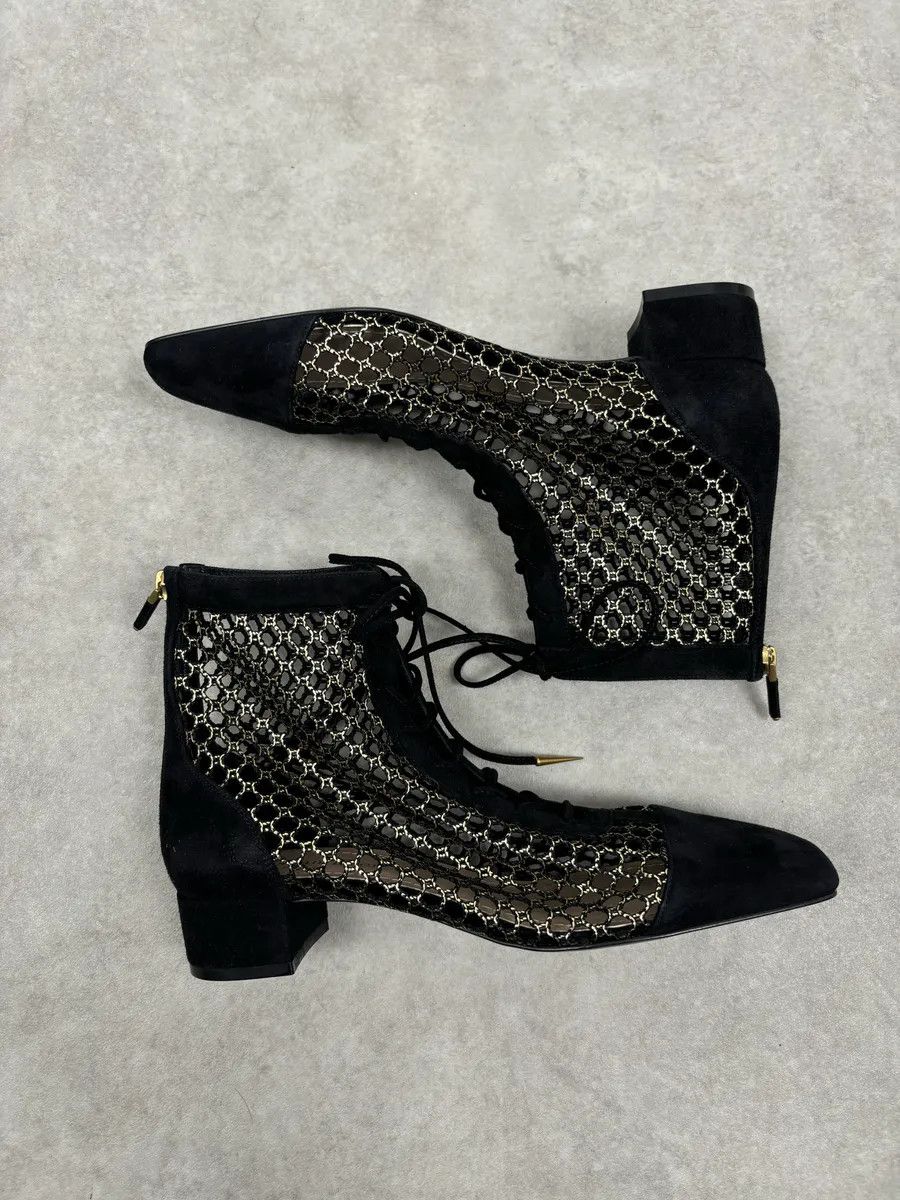 Dior 2000s Christian Dior Naughtily Black Spike Aglet Lace-Up Ankle Boots Size US 8 / IT 38 - 7 Thumbnail