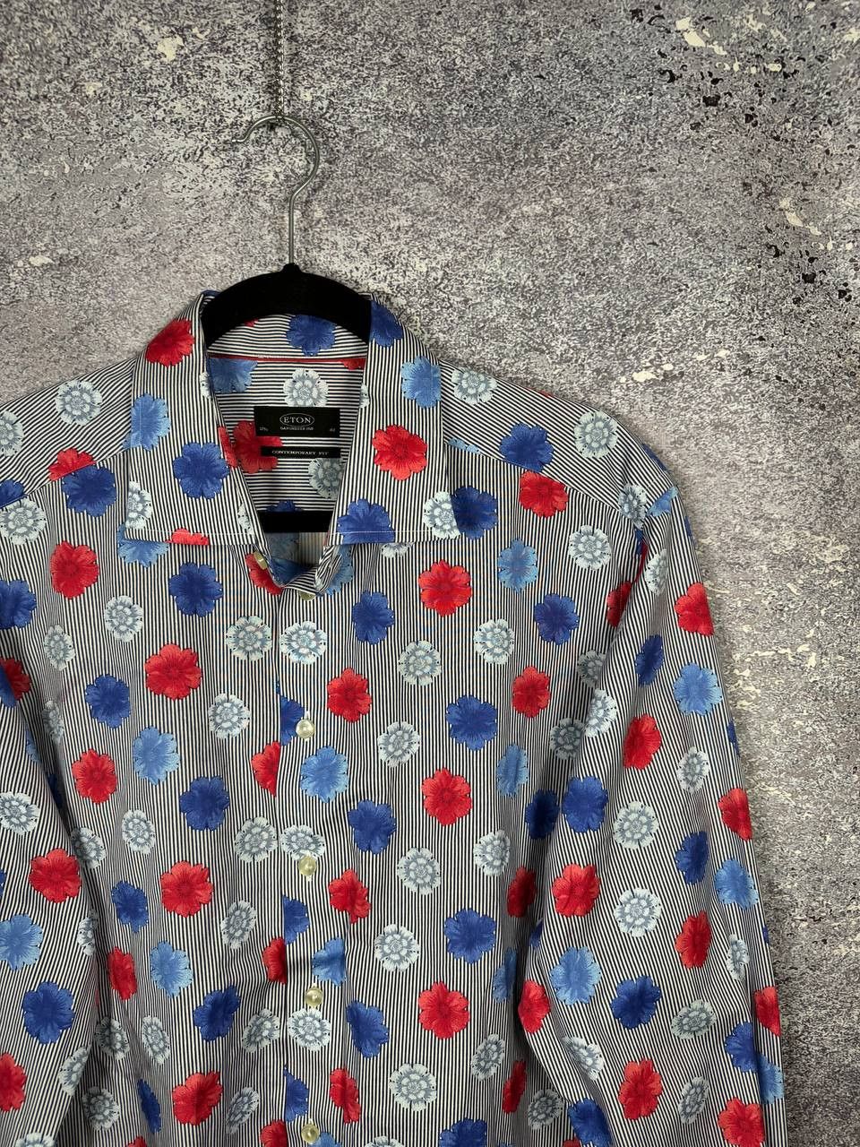 Eton ETON FLOWER FLORAL PRINTED SHIRT BUTTON UP MEN'S Size US XL / EU 56 / 4 - 2 Thumbnail
